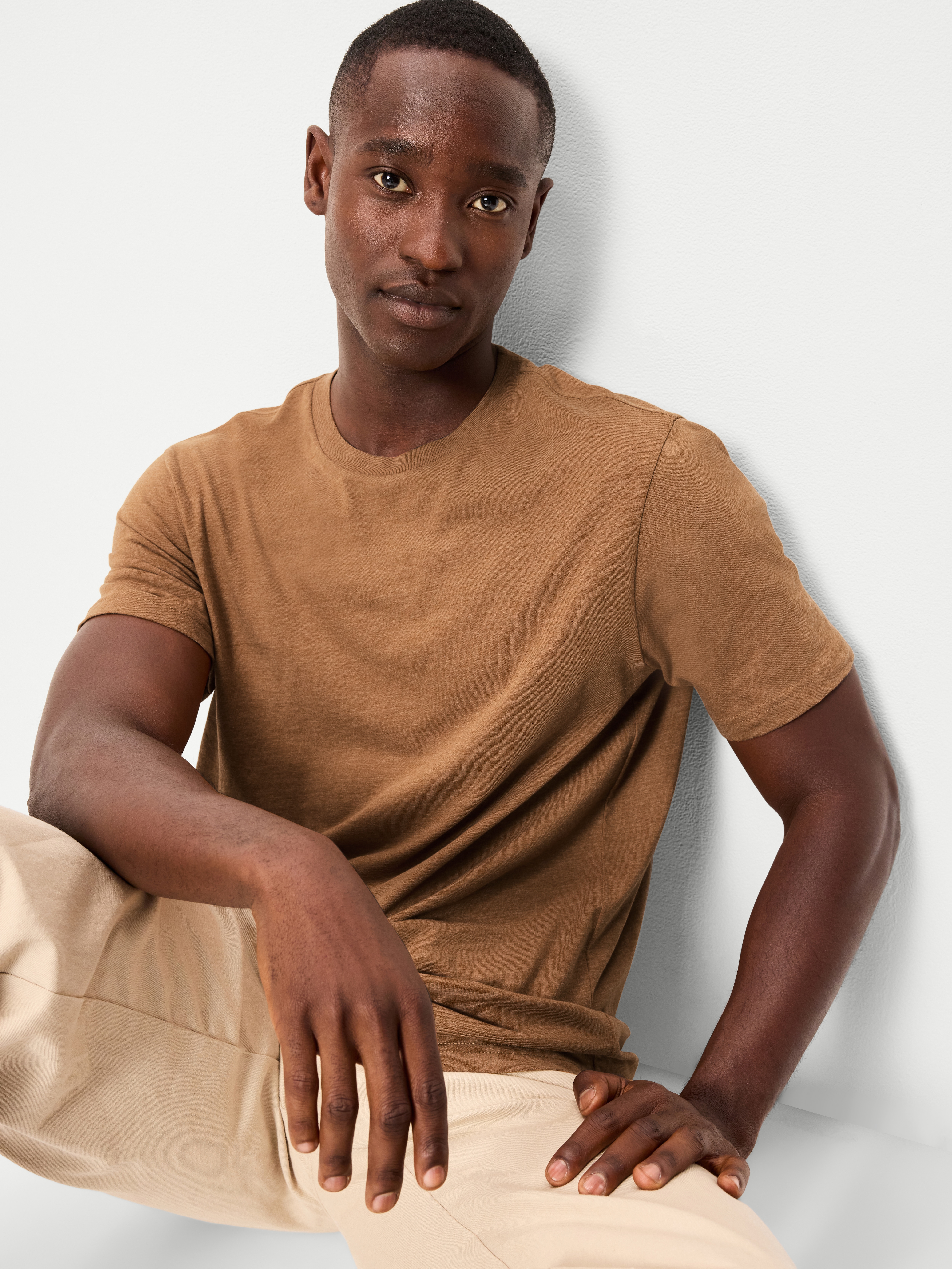 Soft-Washed Crew-Neck Short-Sleeve Tee - Bourbon - 3