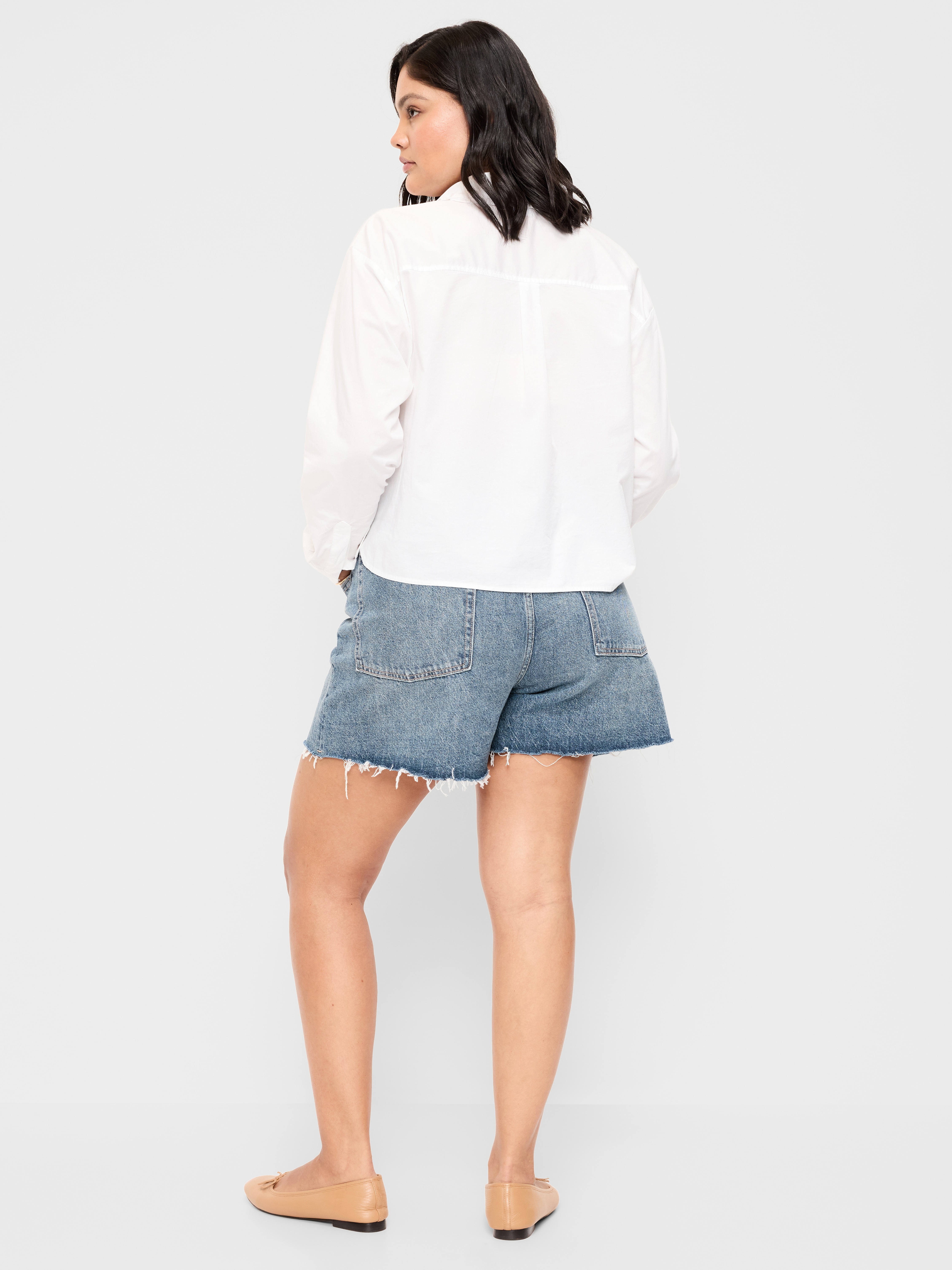 High-Waisted Baggy Shorts -- 5-inch inseam - Teddy - 7