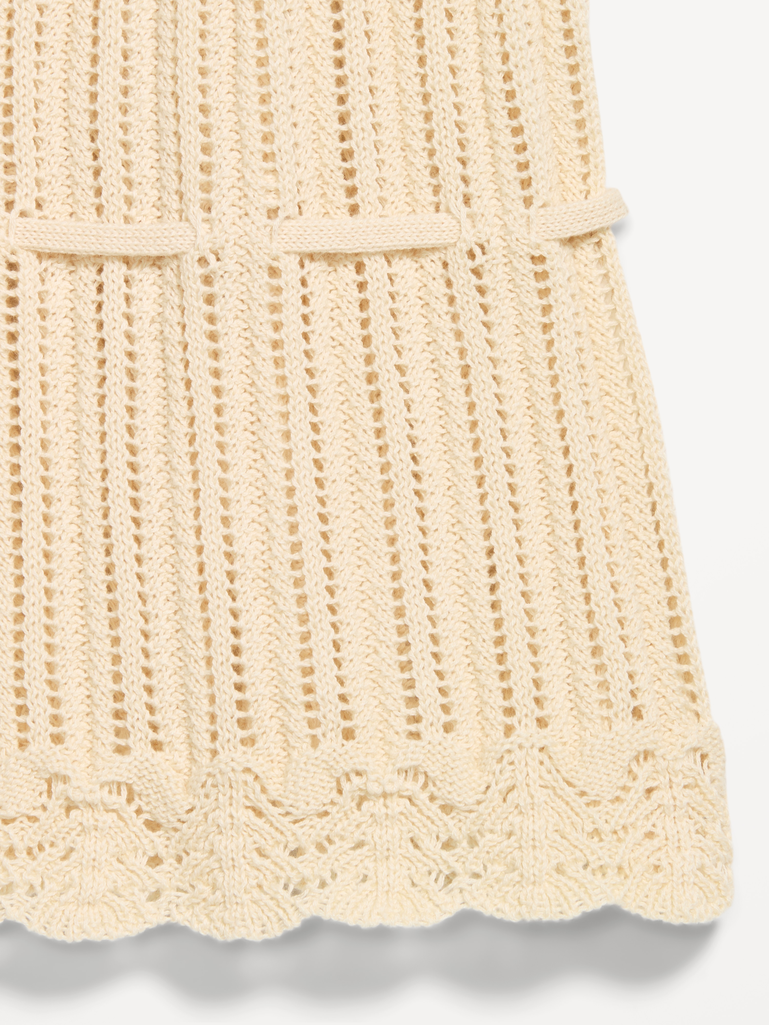 Seaside Cotton Pointelle Peplum Tank Top - Cozy Cashmere - 6