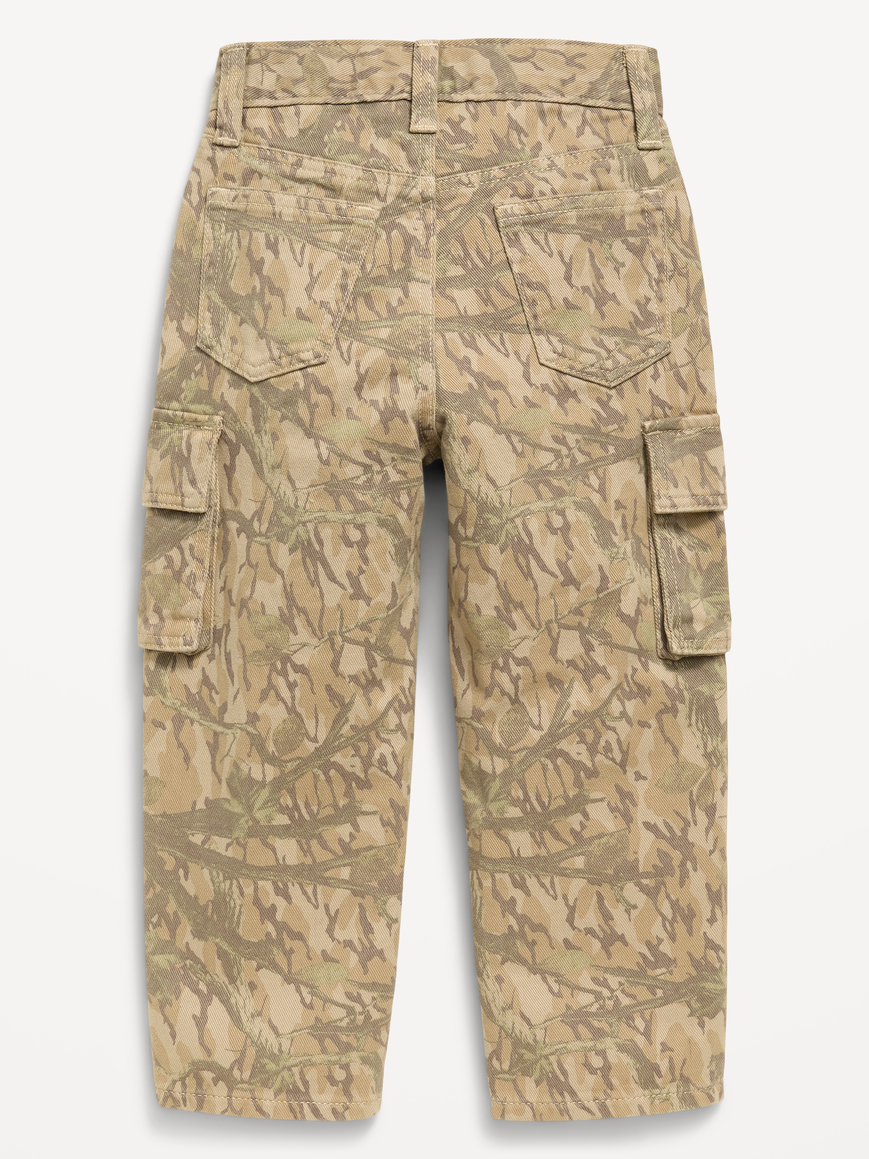 Baggy Barrel-Leg Jeans for Toddler Boys - Green Tree Camo - 2