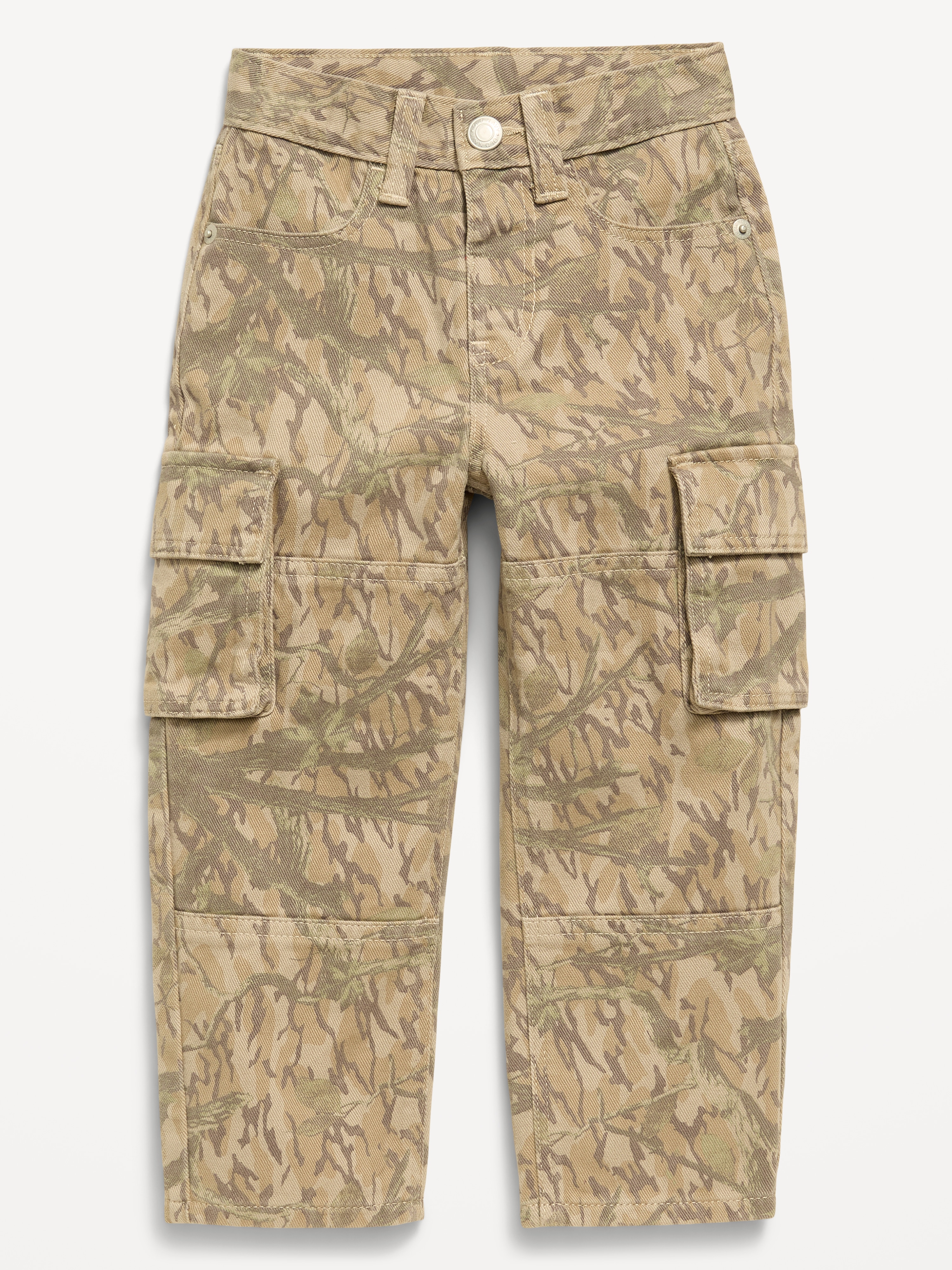 Baggy Barrel-Leg Jeans for Toddler Boys - Green Tree Camo - 1
