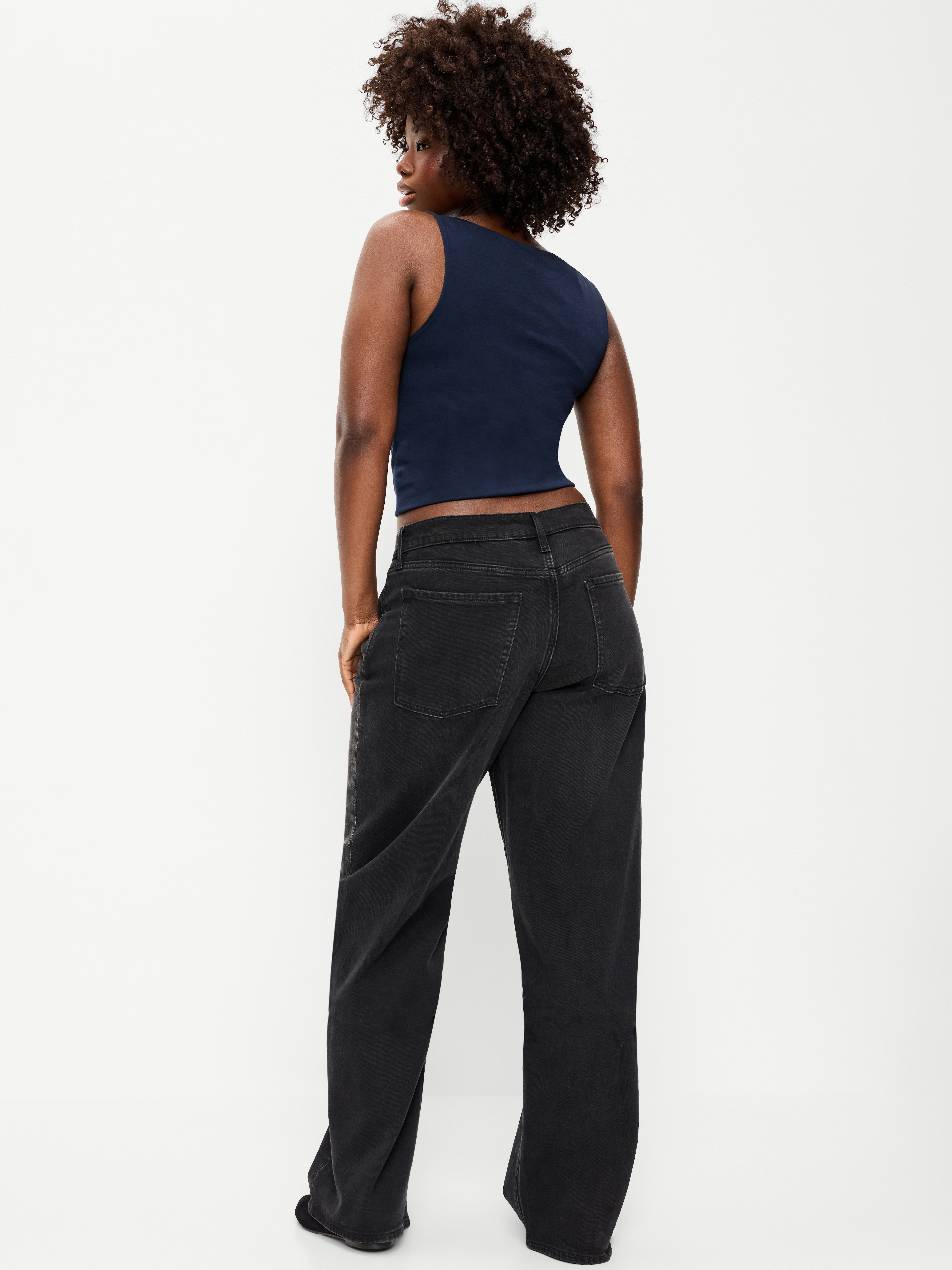 Low-Rise Loose Jeans - Autumn Night - 6