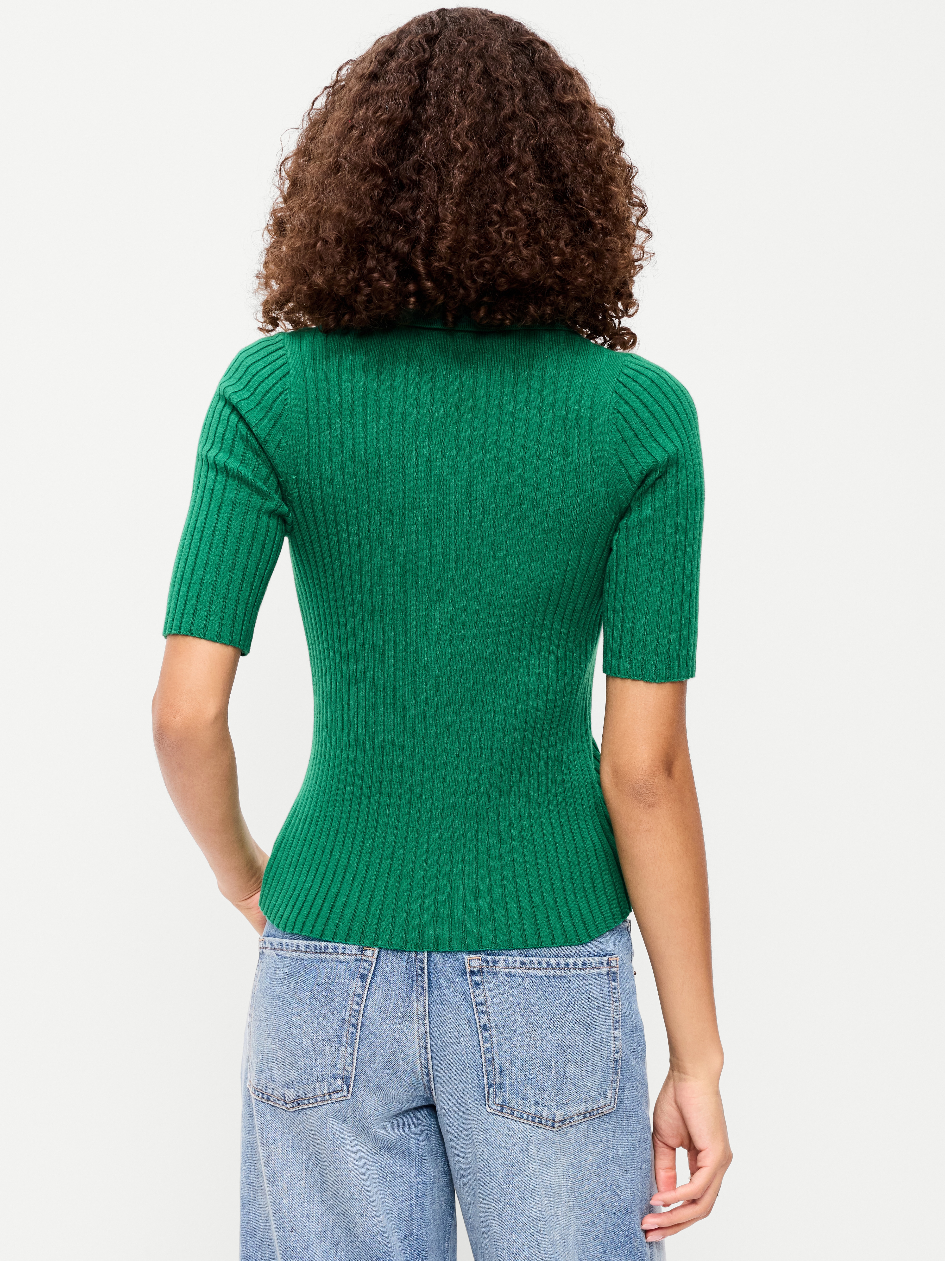 Short-Sleeve Ribbed Polo - Rainforest Jewel - 2