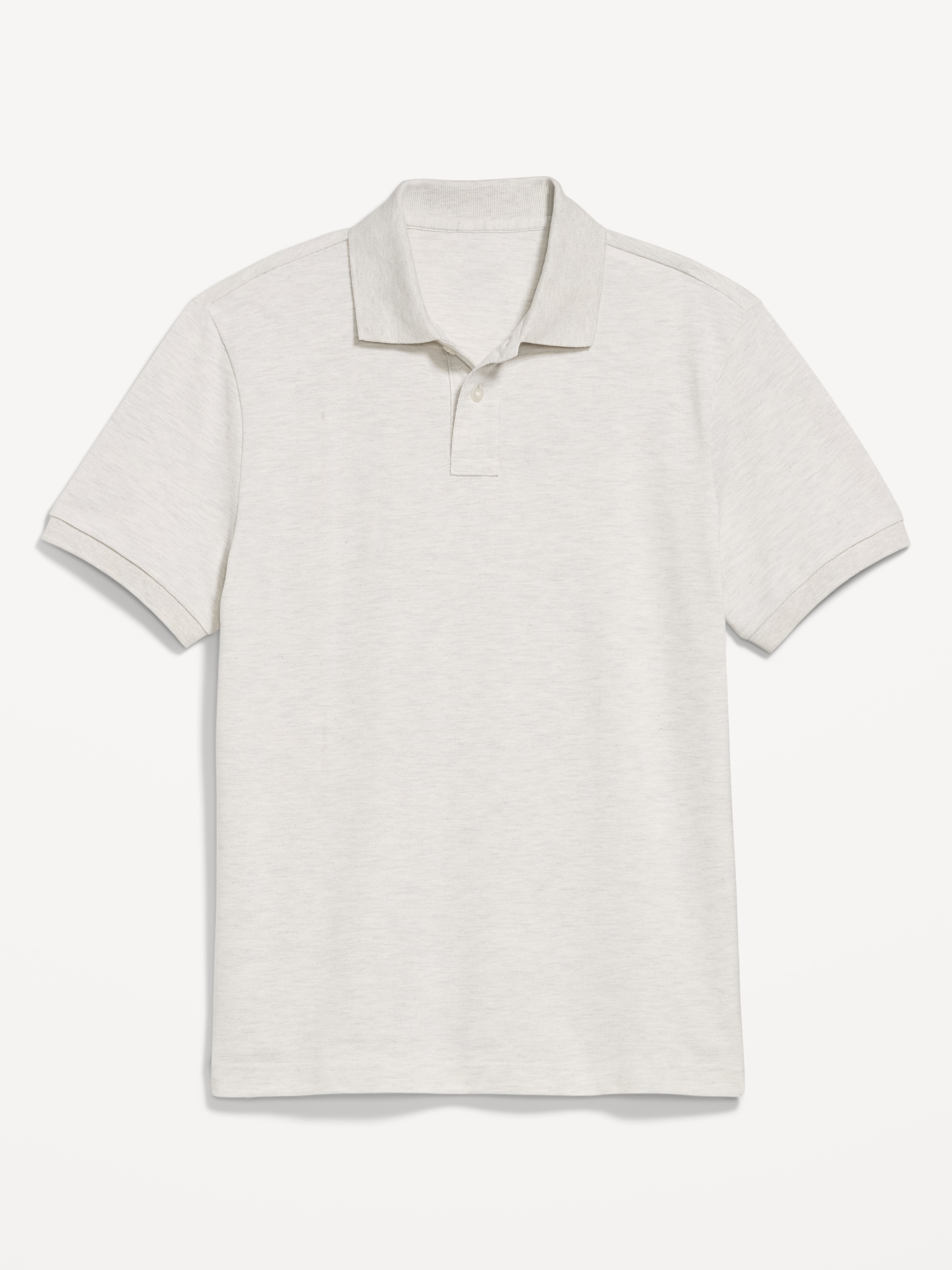 Pique Polo for Men - Light Heather Gray - 4