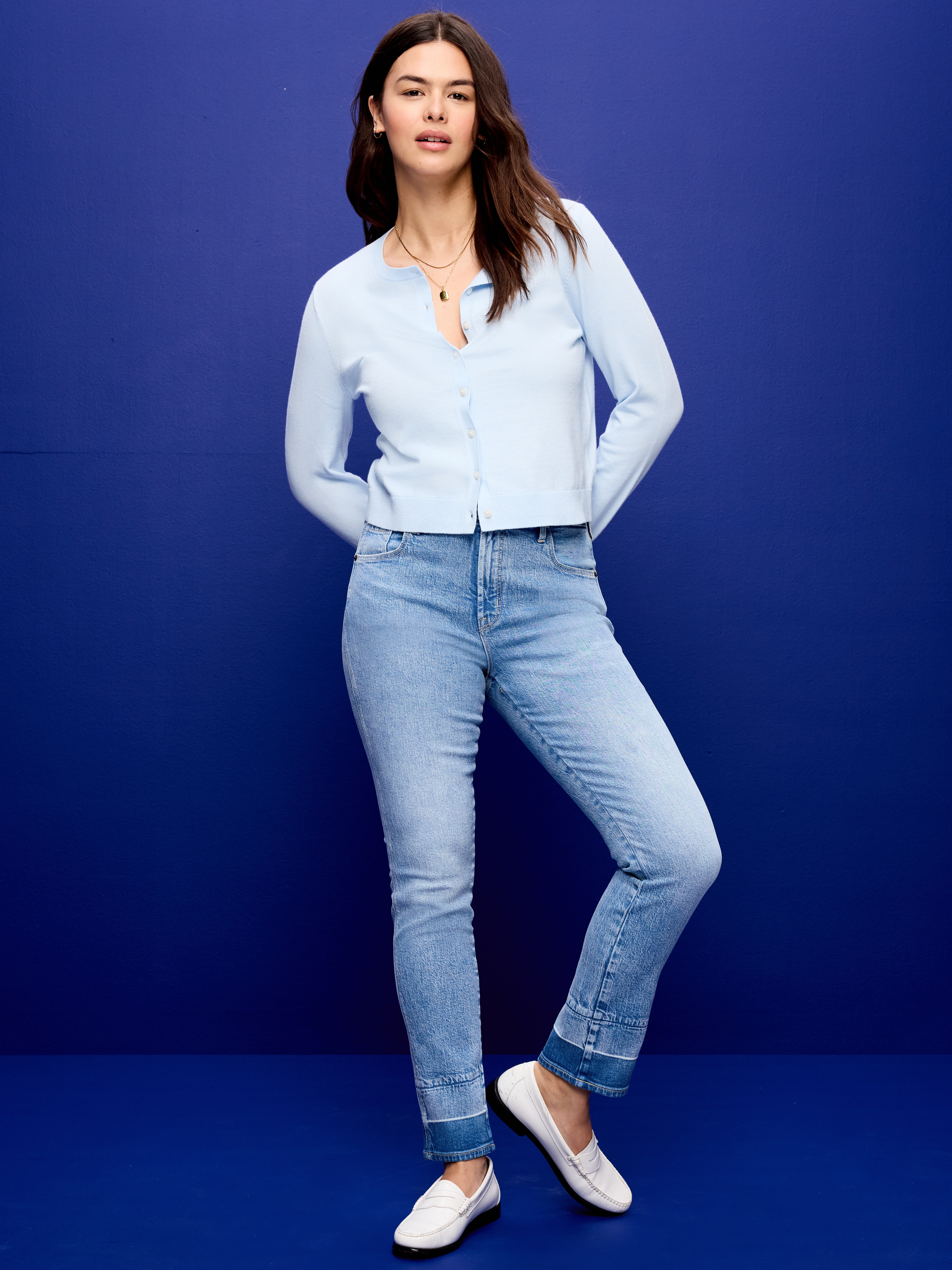 High-Waisted Vintage Slim Jeans - Doe - 5