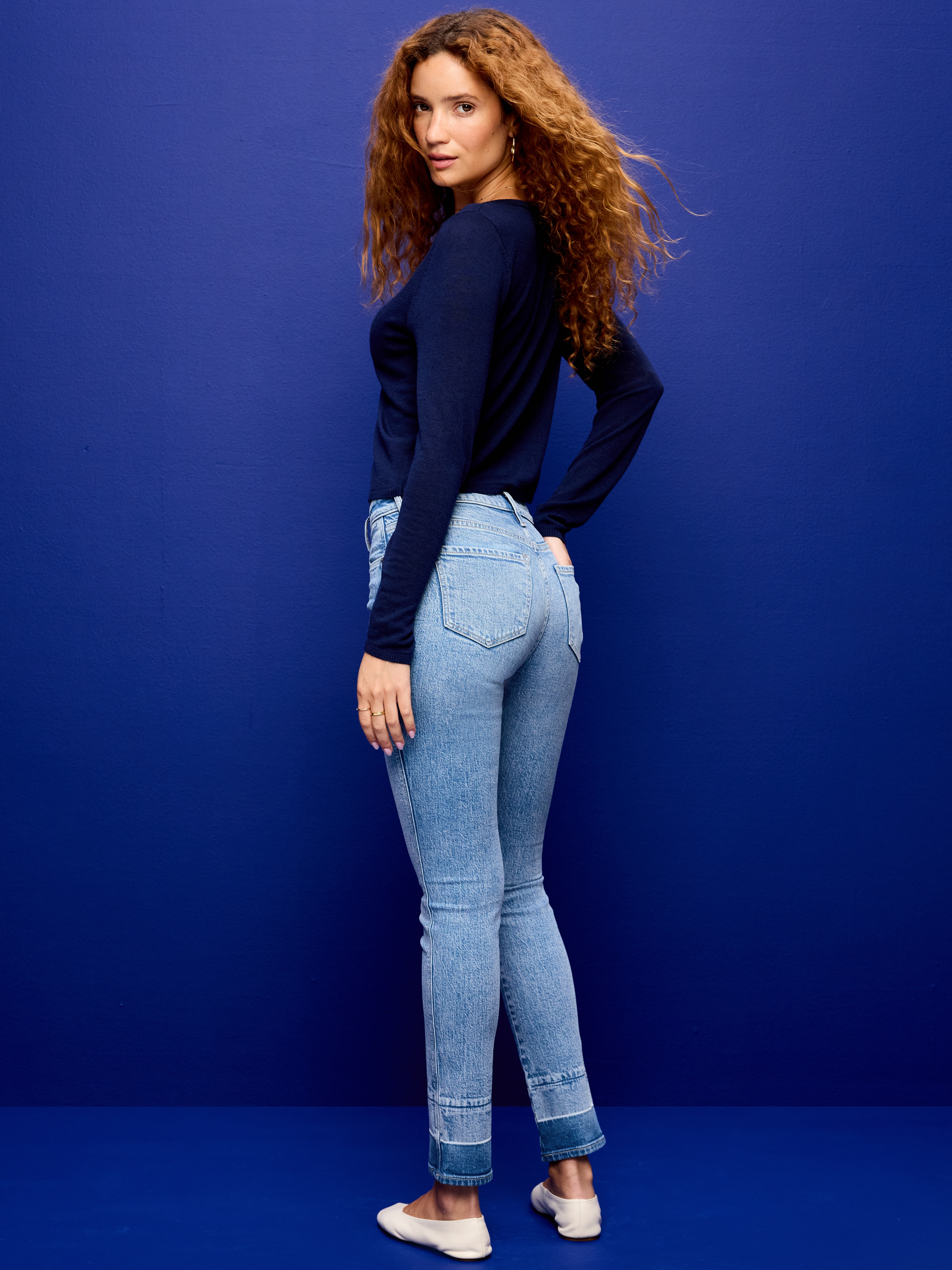 High-Waisted Vintage Slim Jeans - Doe - 3