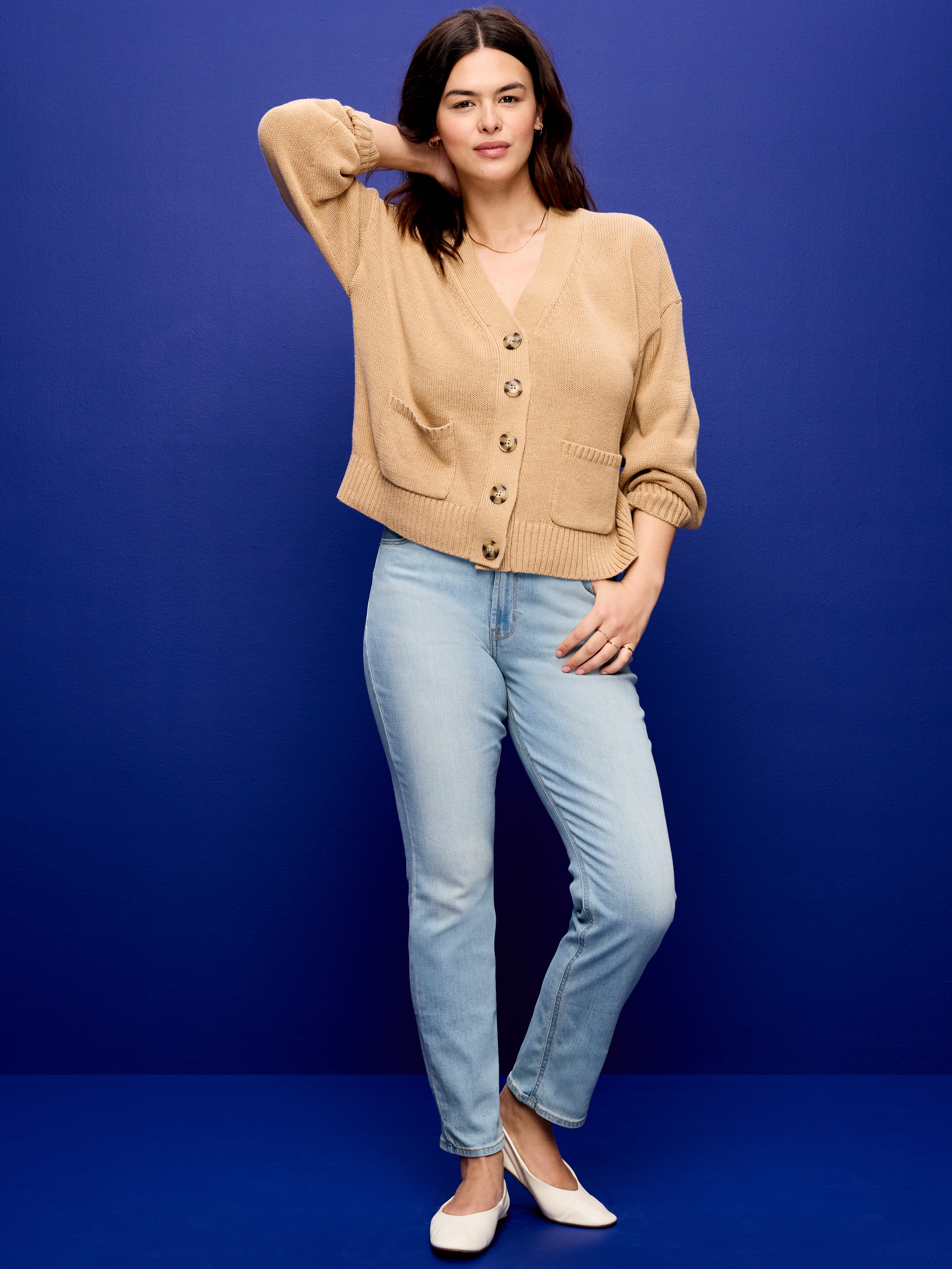 High-Waisted Wow Straight Ankle Jeans - Light Wash - 7