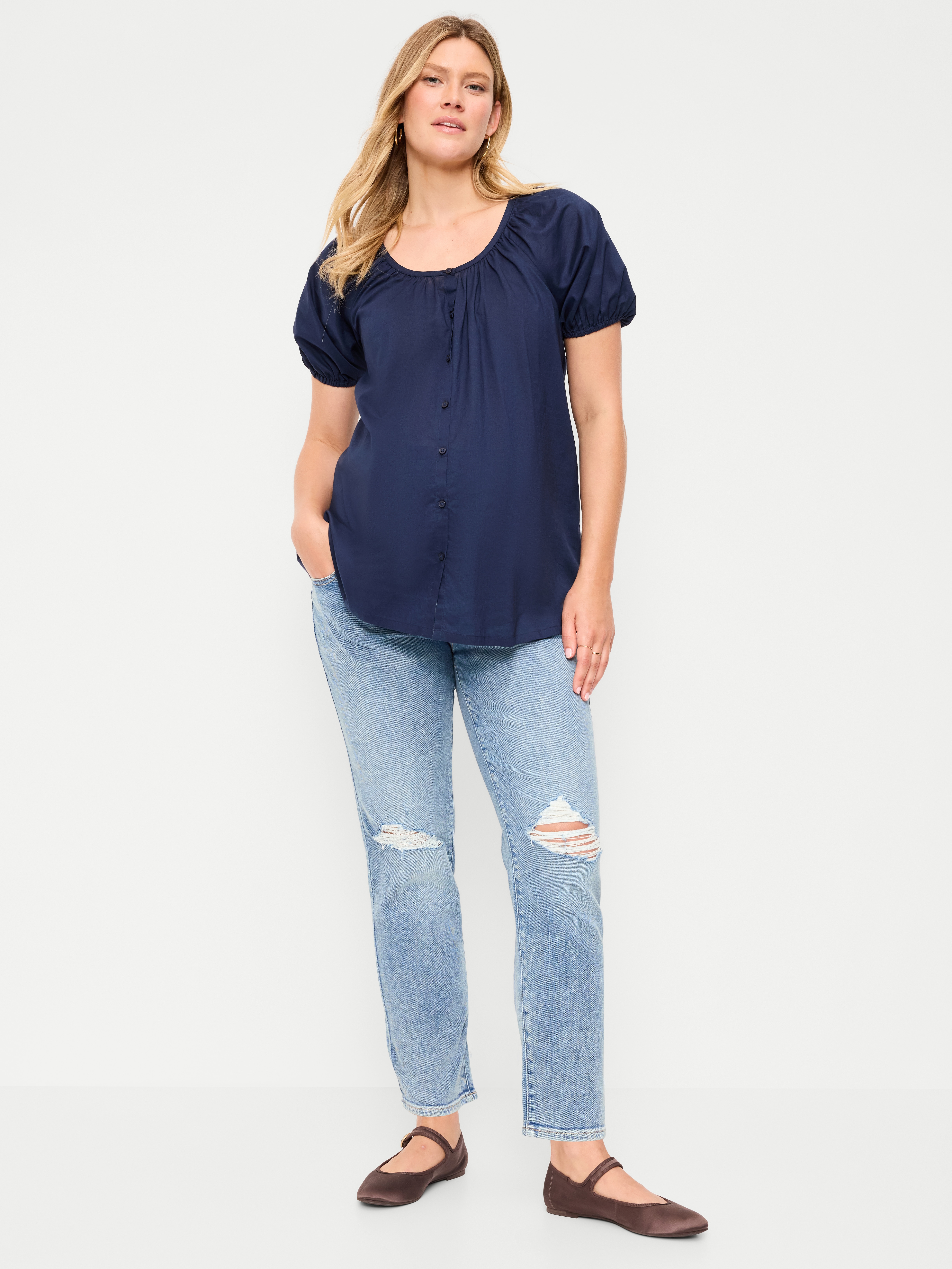Maternity Full-Panel OG Straight Jeans - Cerys - 1