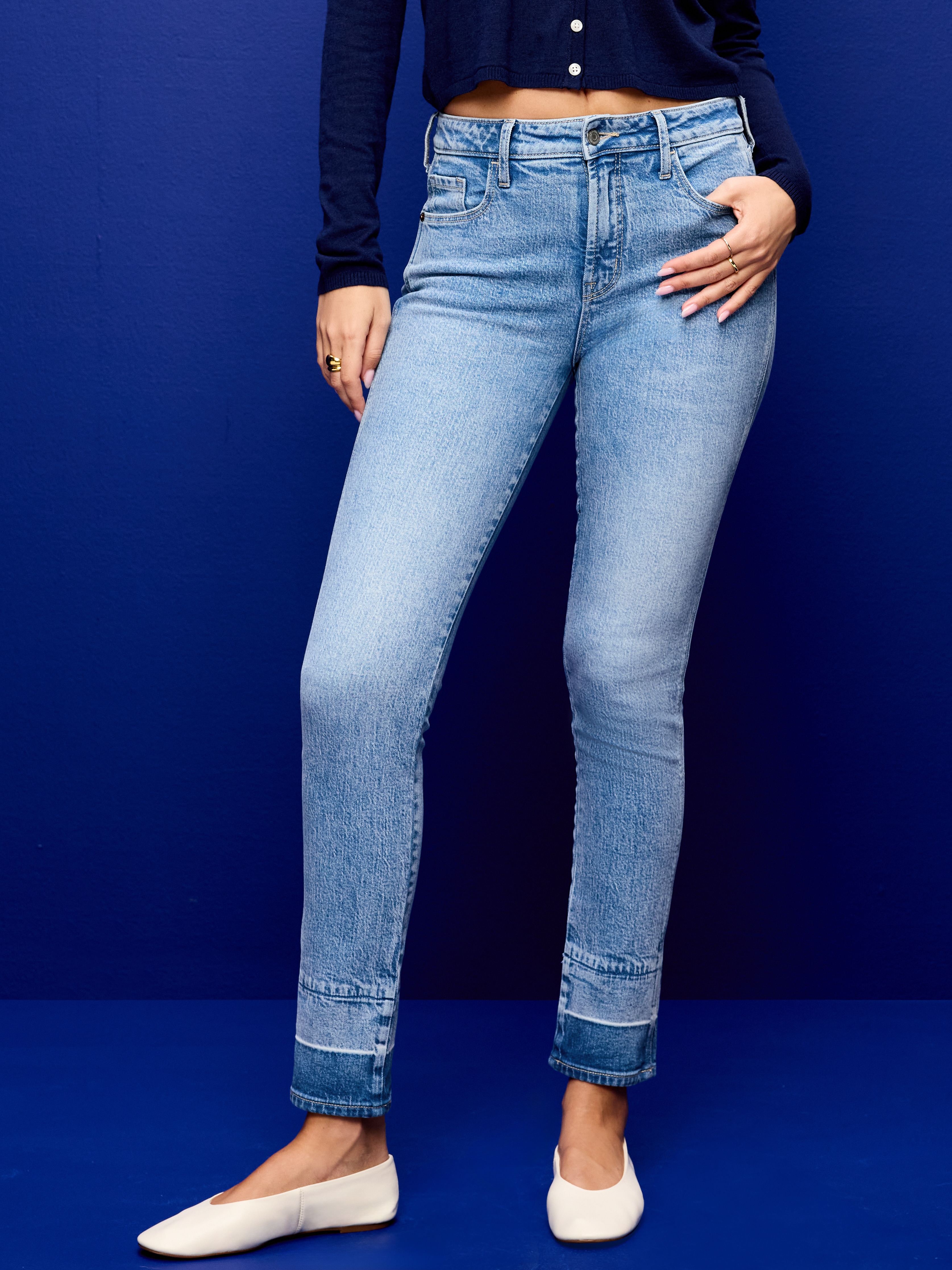 High-Waisted Vintage Slim Jeans - Doe - 2