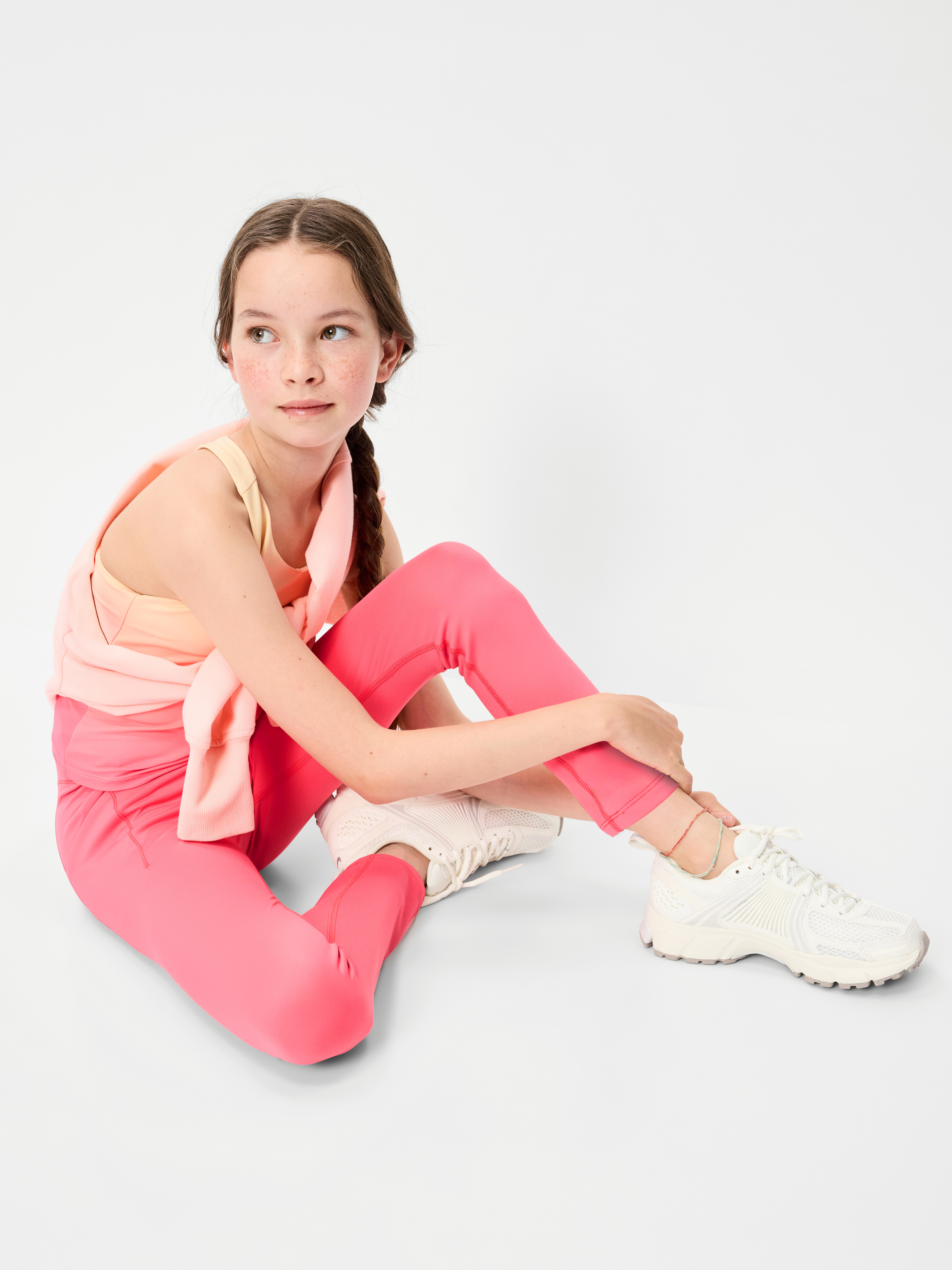 High-Waisted StudioSmooth 7/8 Leggings for Girls - Daylily - 3