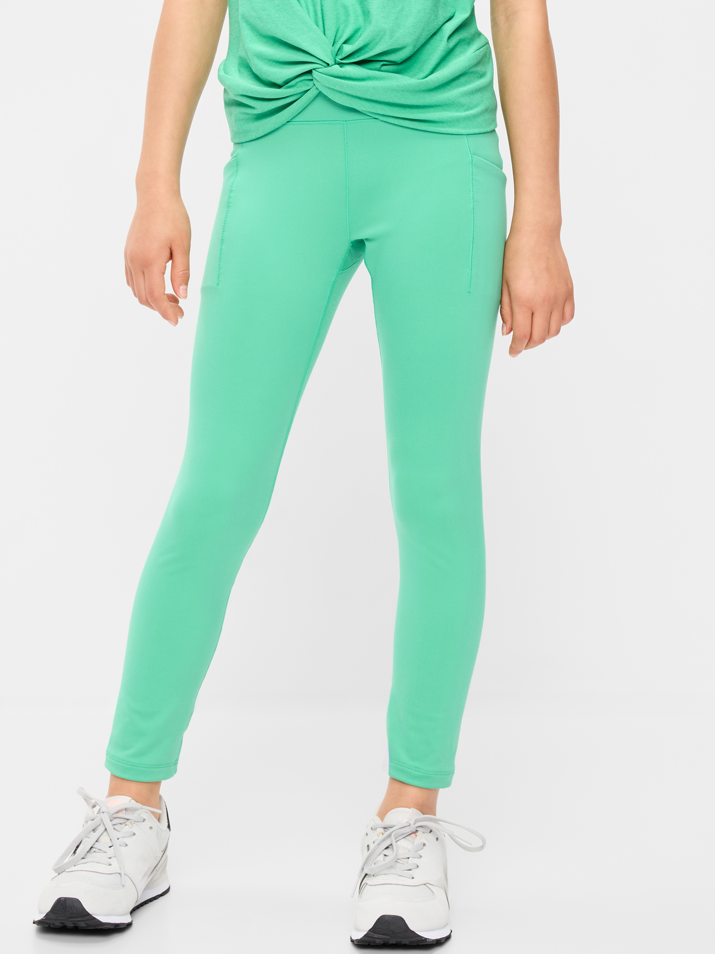 High-Waisted StudioSmooth 7/8 Leggings for Girls - Chrysolite - 1