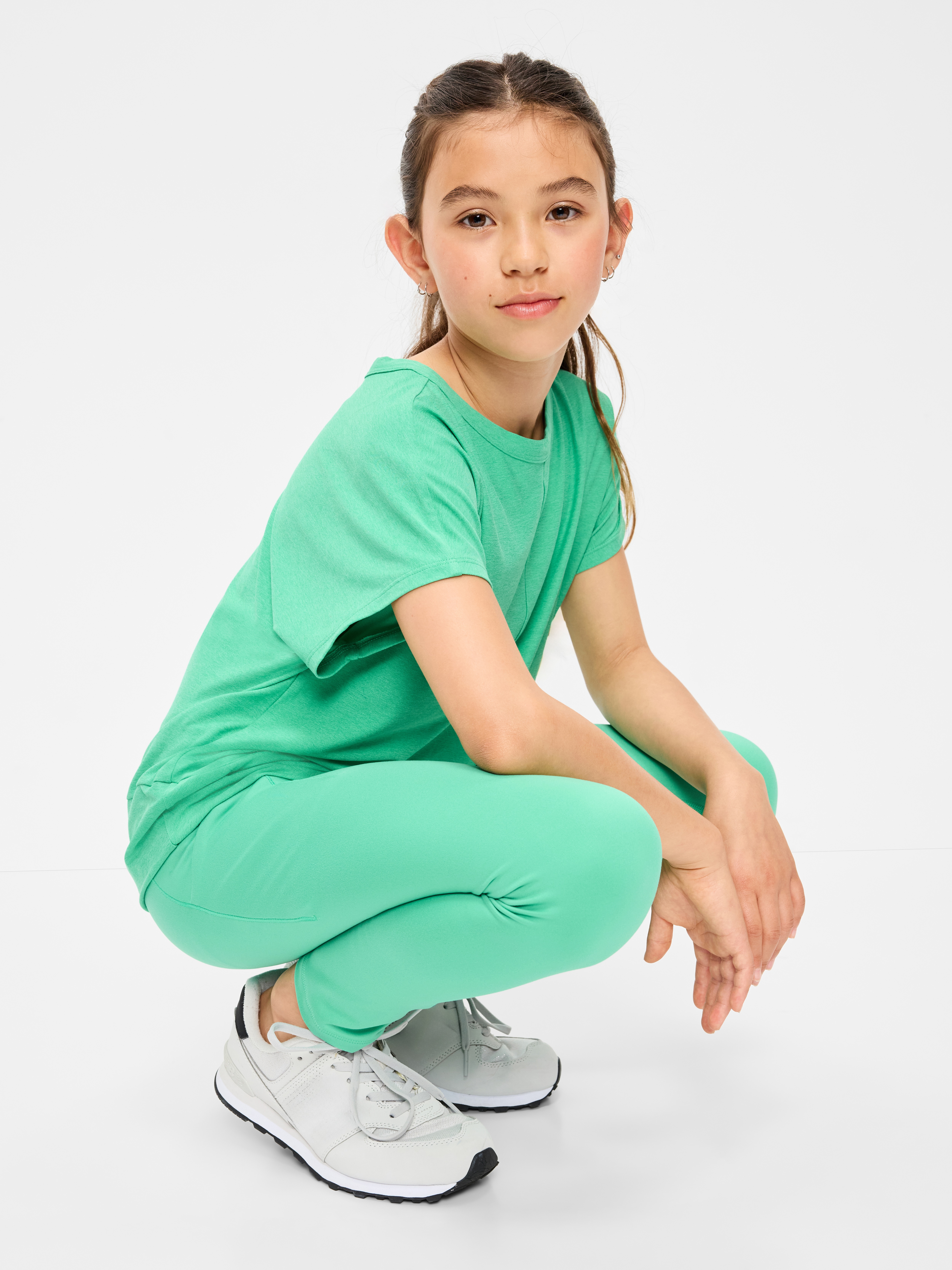 High-Waisted StudioSmooth 7/8 Leggings for Girls - Chrysolite - 3