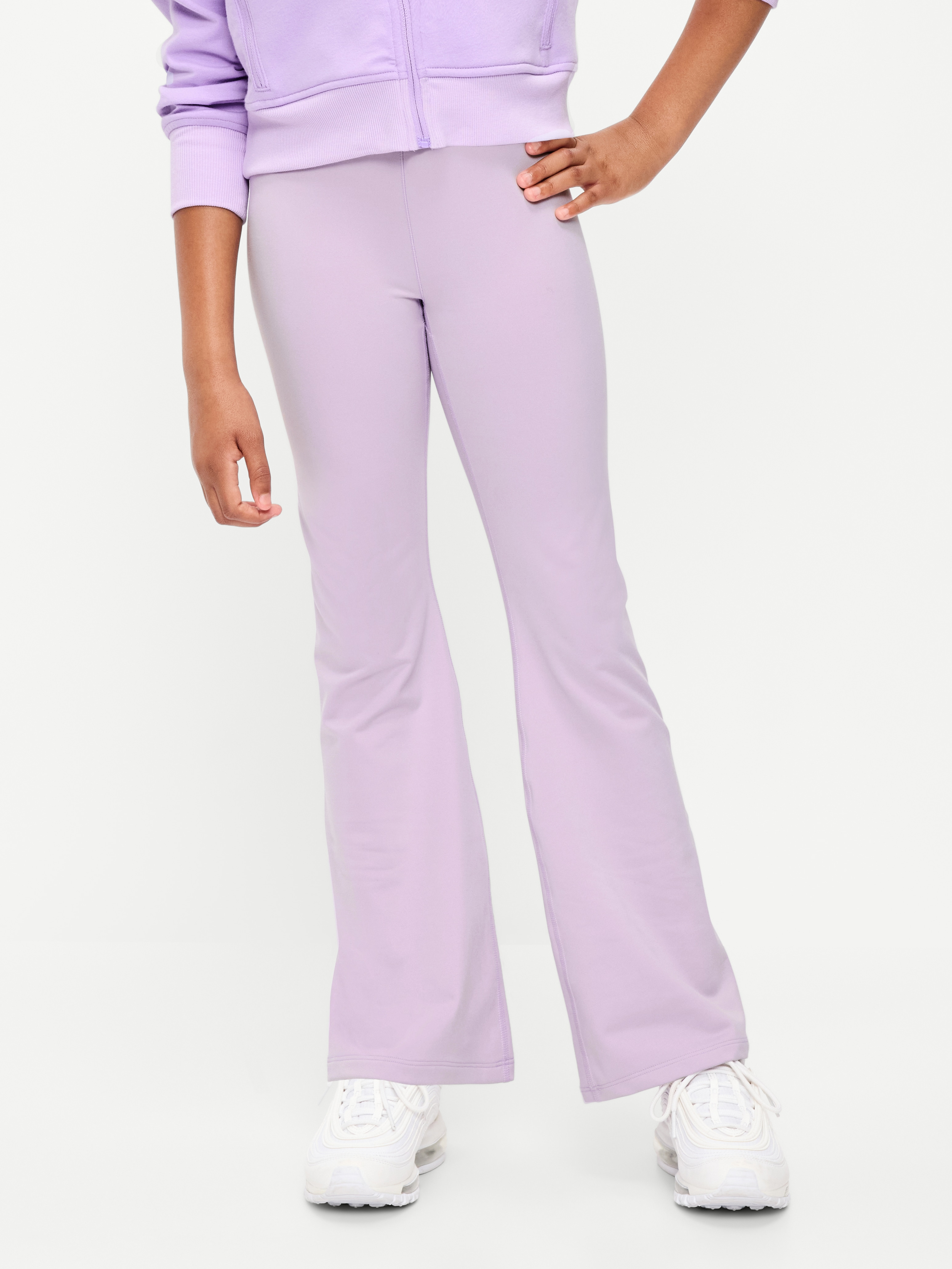 High-Waisted StudioSmooth Flared Leggings for Girls - Dusky Lavender - 1