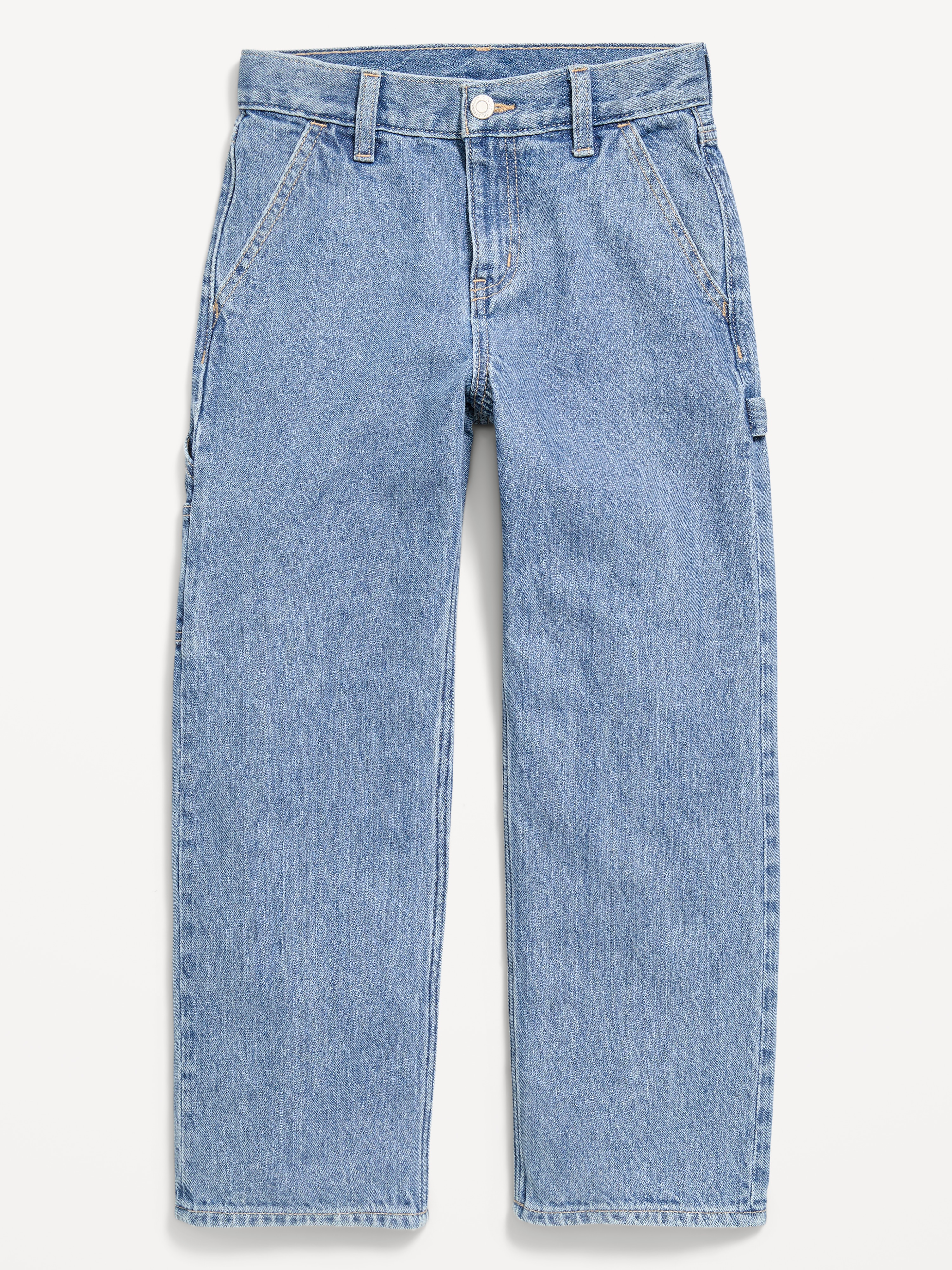 Baggy Non-Stretch Jeans for Boys - Light Wash - 1
