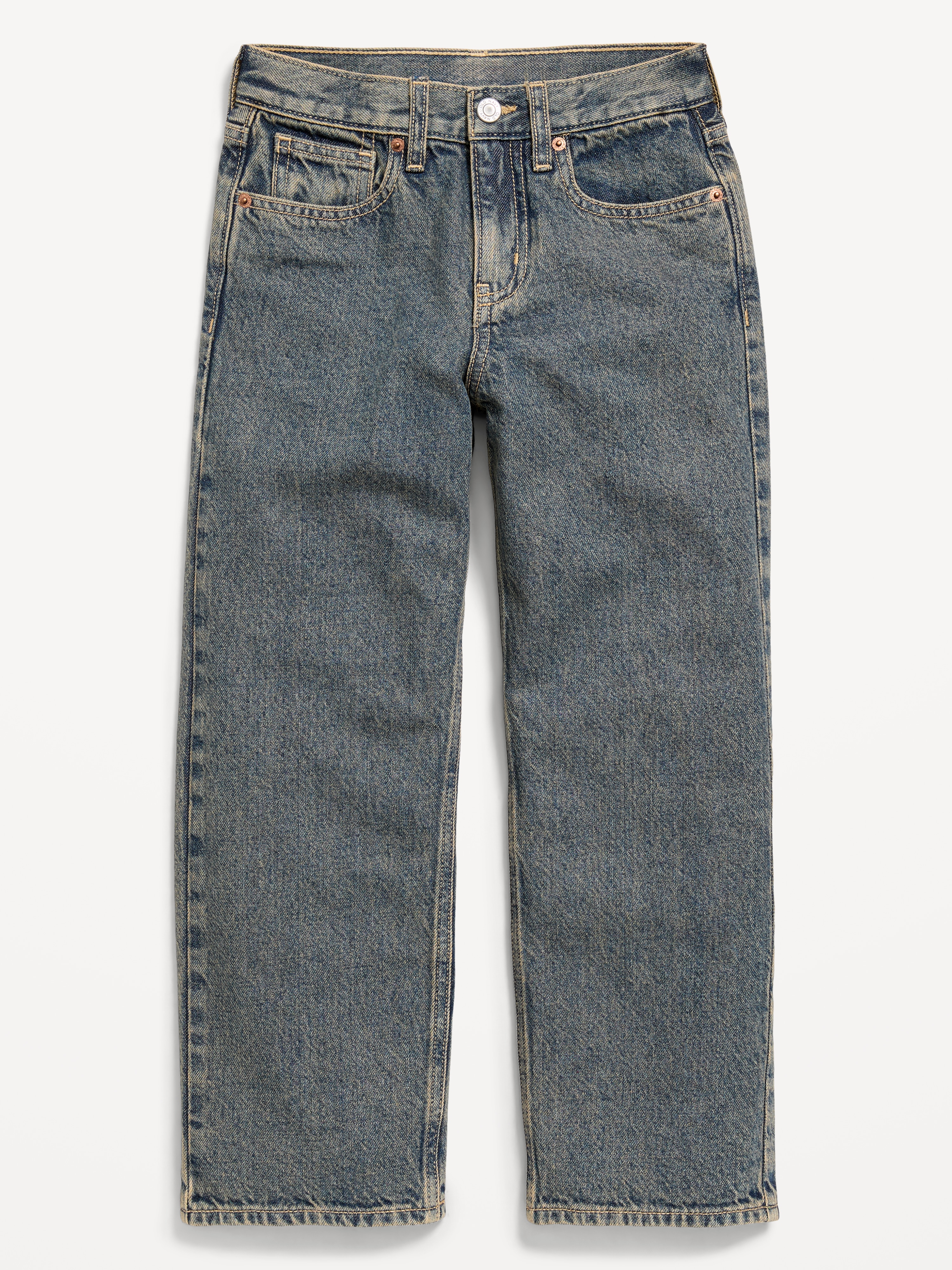 Baggy Non-Stretch Jeans for Boys - Medium Wash - 4