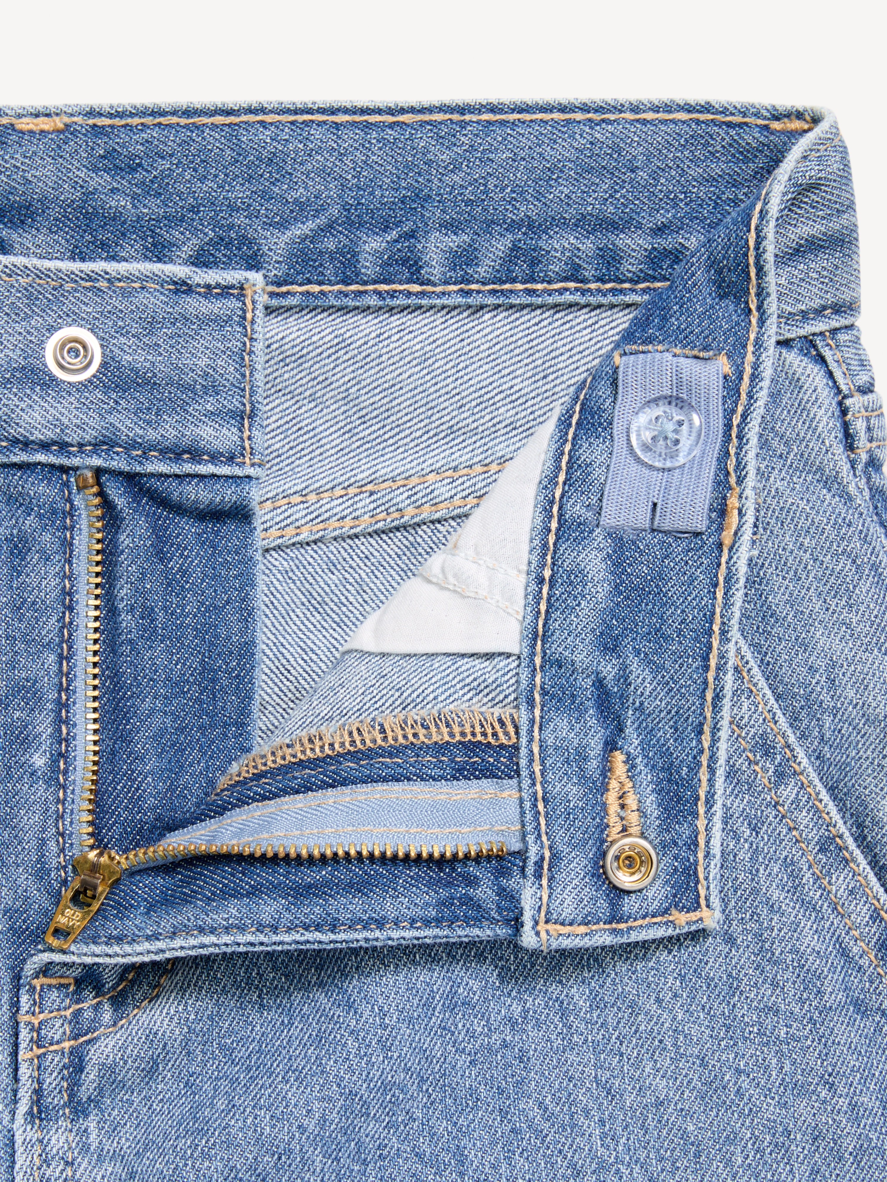 Baggy Non-Stretch Jeans for Boys - Light Wash - 3