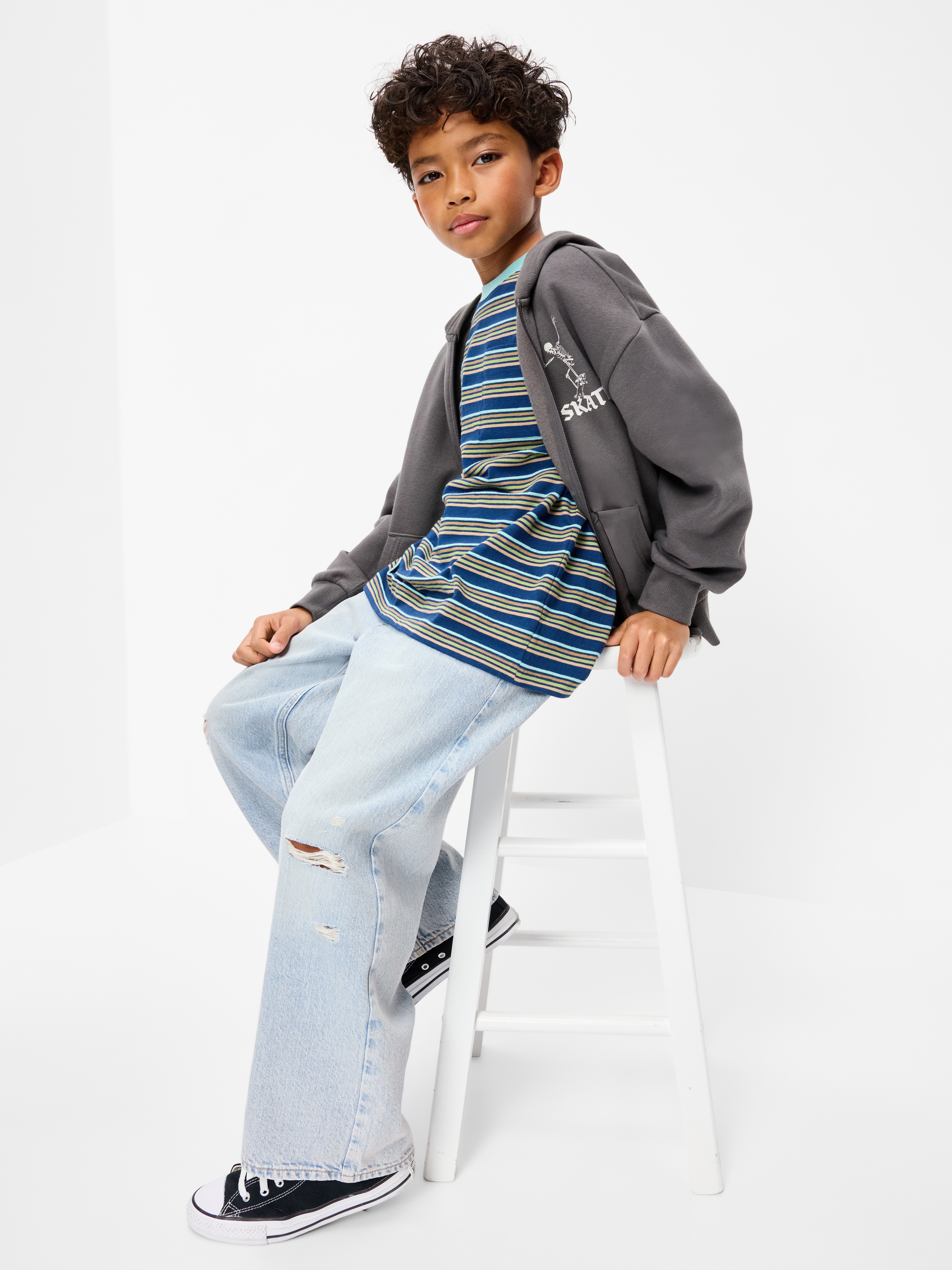 Super Baggy Jeans for Boys - Light Wash - 3