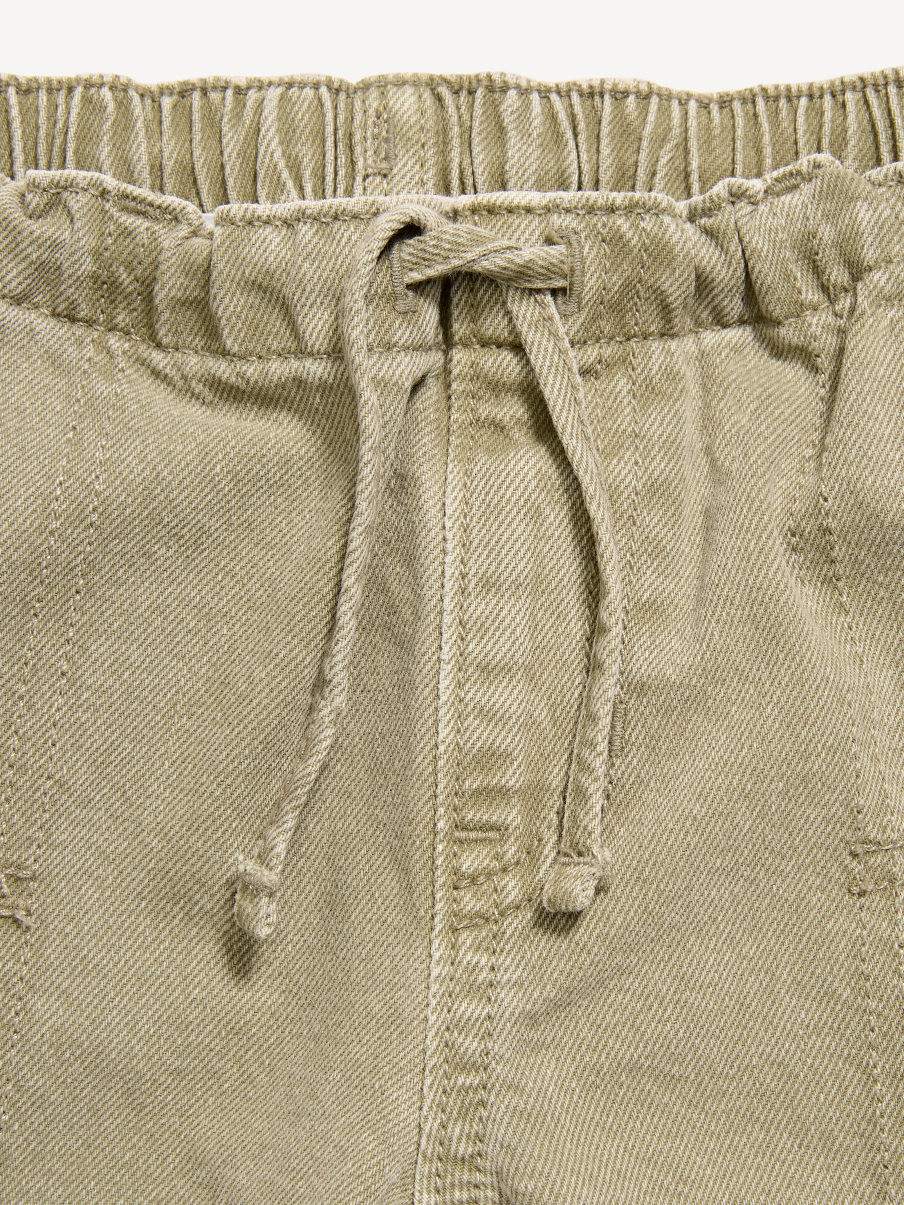 Pull-On Low-Rise Super Baggy Wide-Leg Cargo Jeans for Girls - Olive - 5