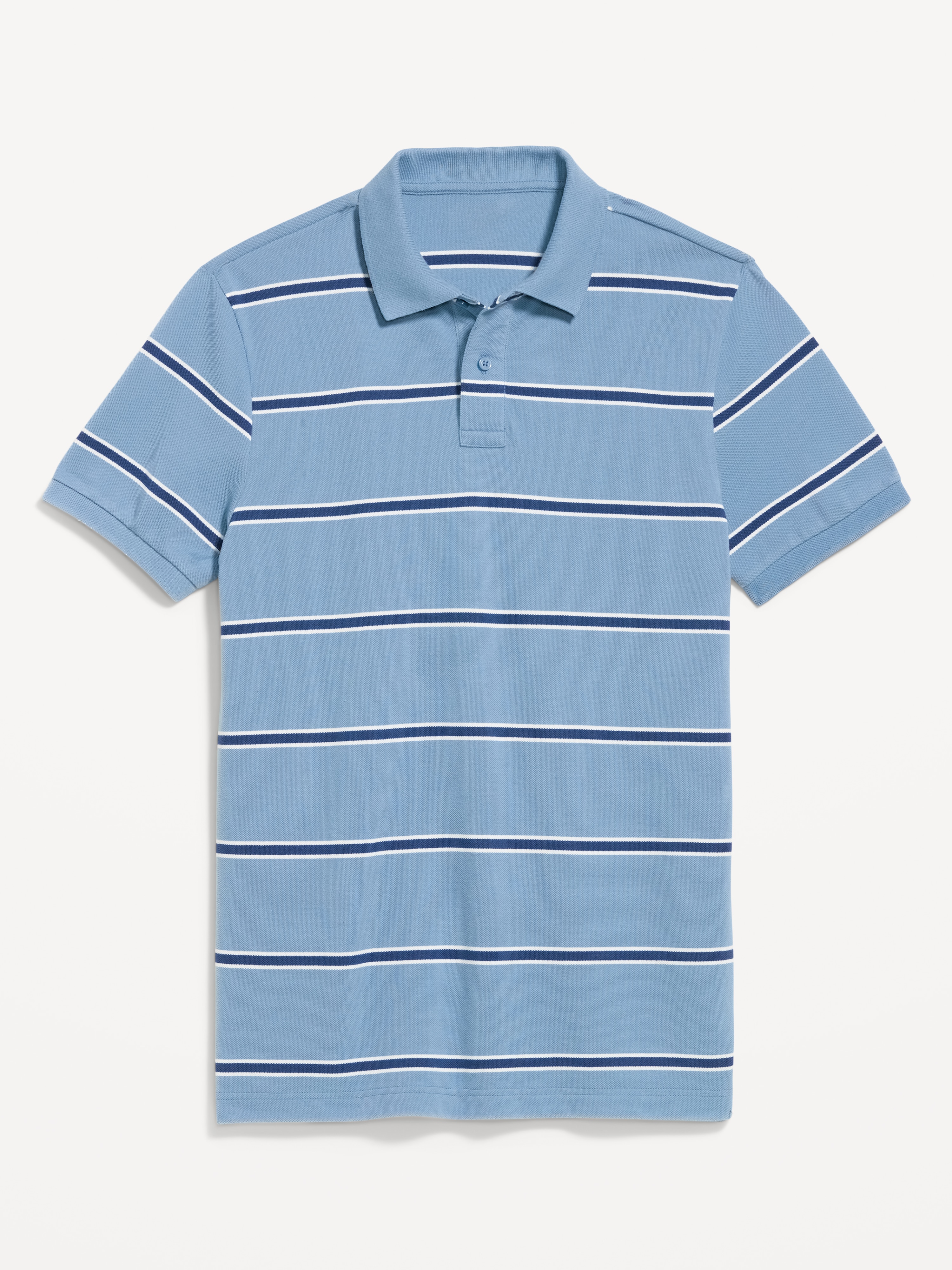 Built-In Flex Pro Polo for Men - Blue Stripes - 4