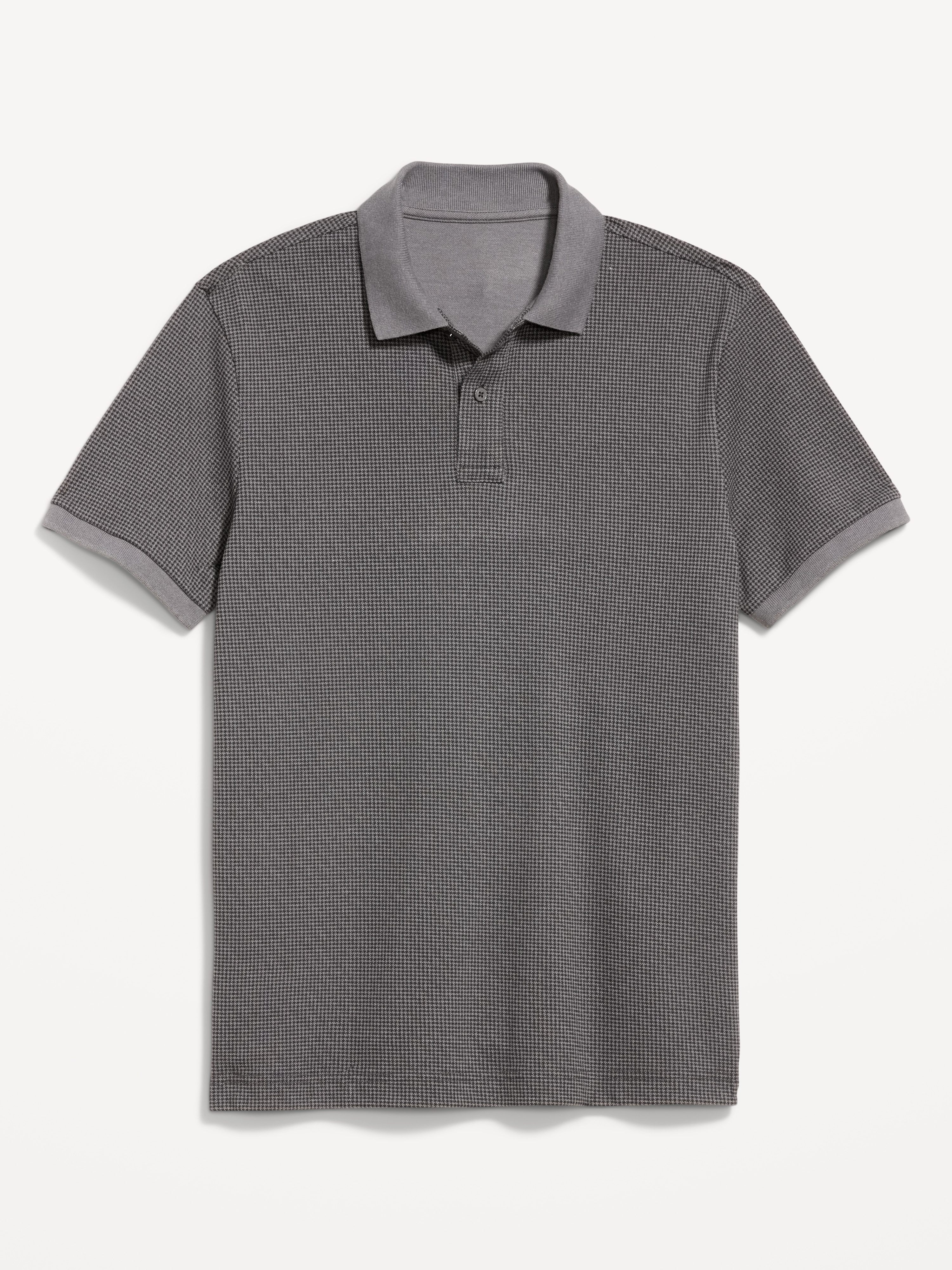 Built-In Flex Pro Polo for Men - Gray Houndstooth - 4