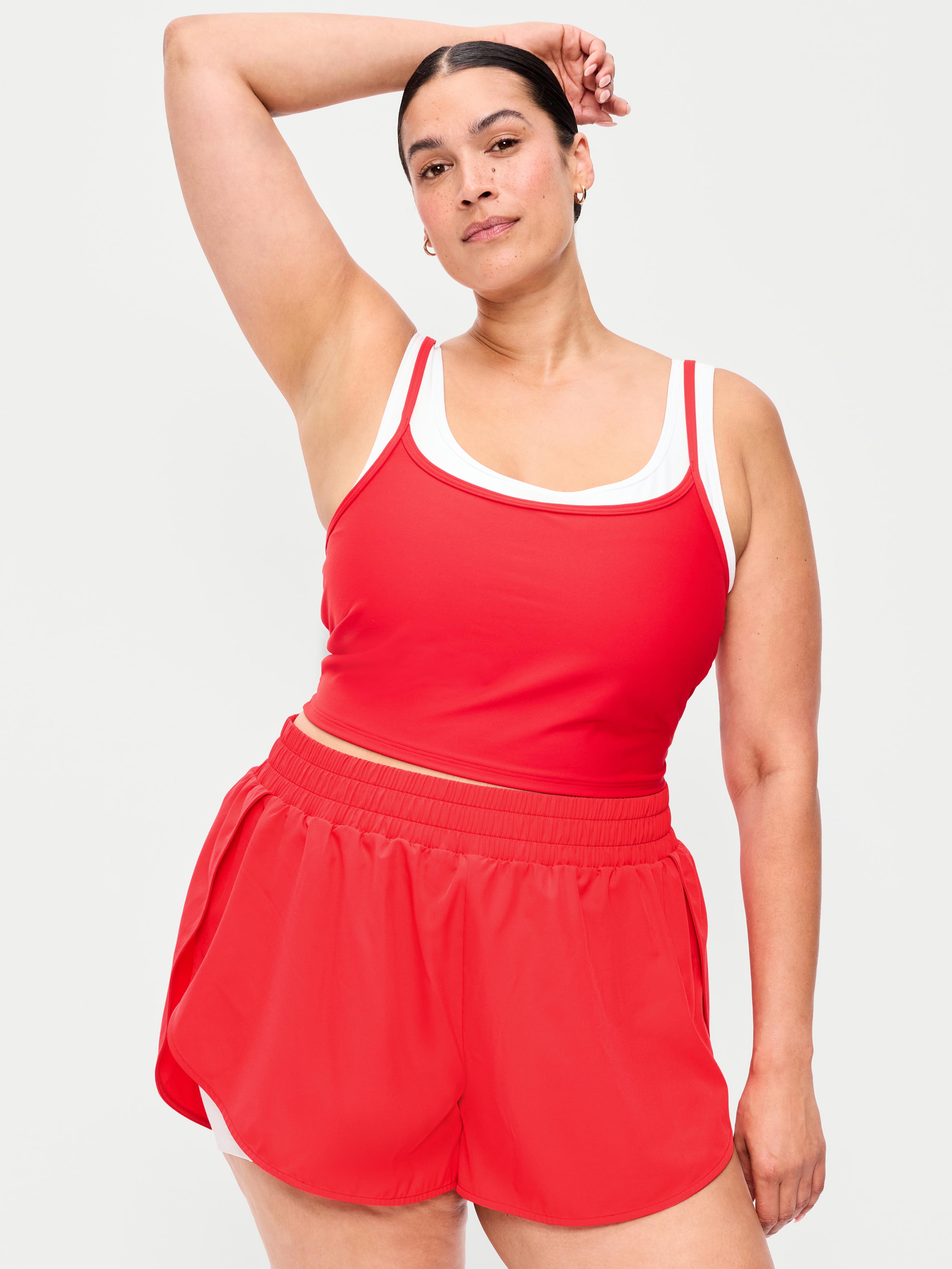 PowerSoft Layered Longline Bra - Bold Red - 7