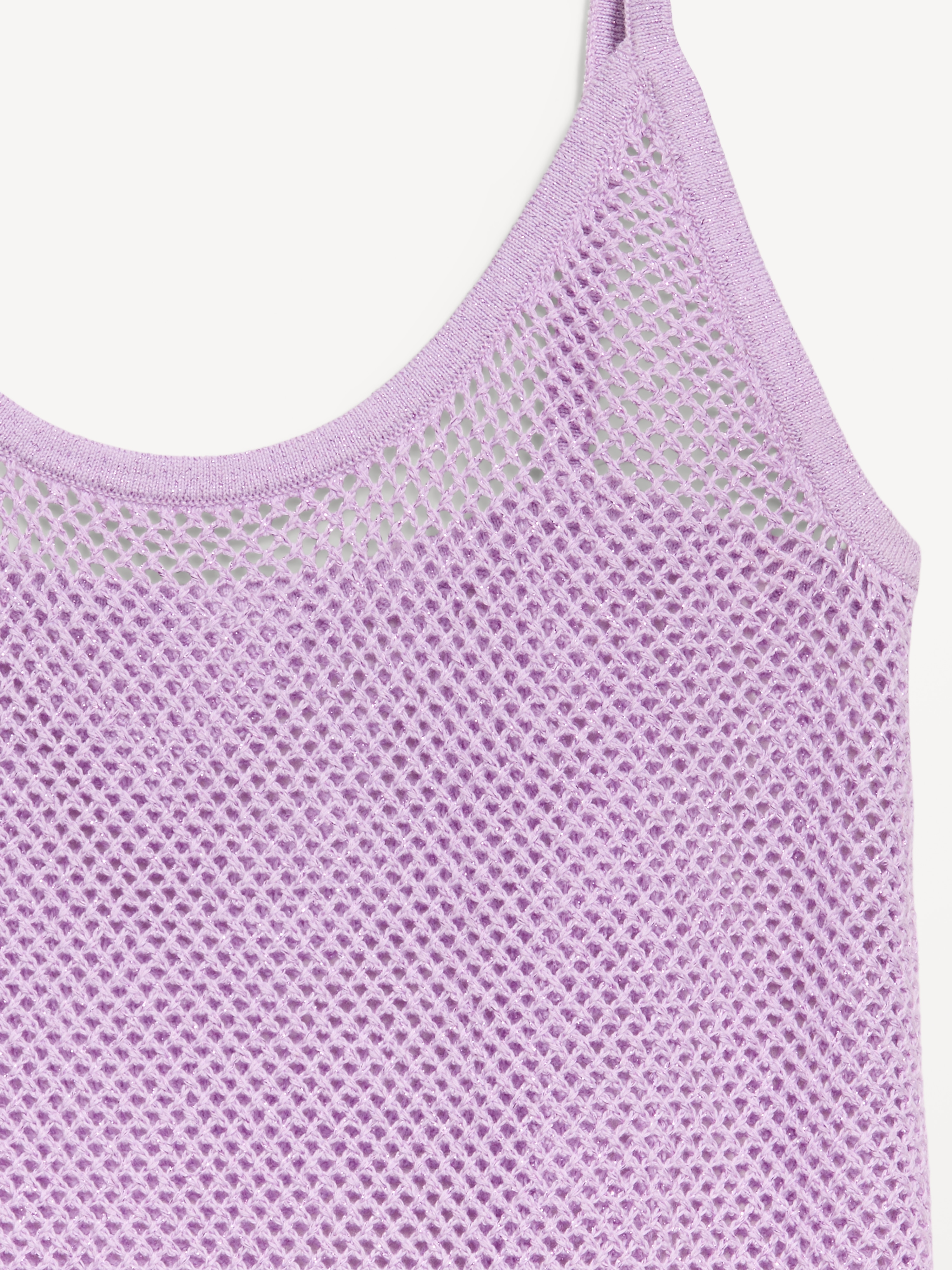 Metallic Peplum Tank Top - Fresh Lilac - 5