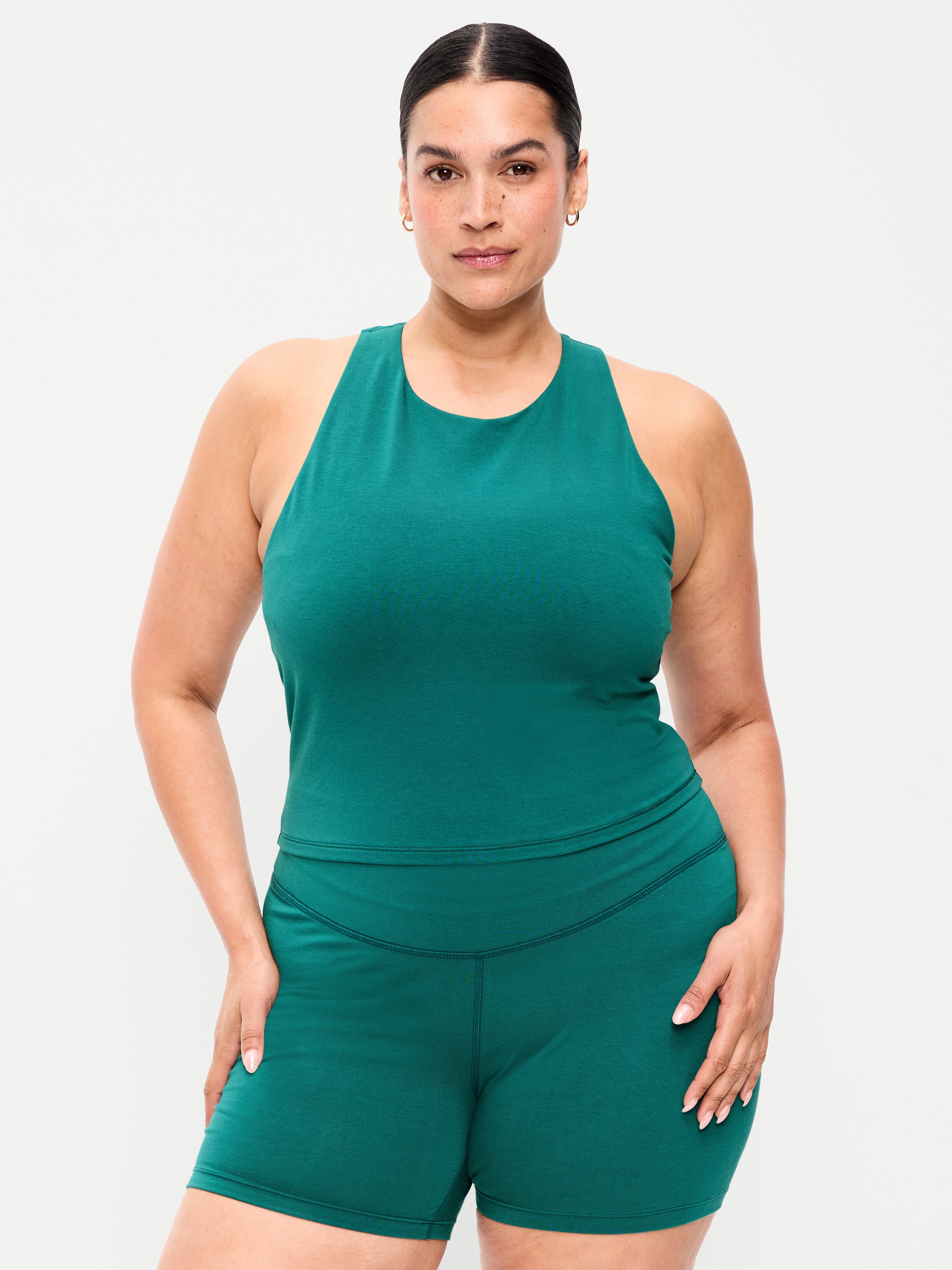 Light Support PowerChill High-Neck Racerback Sports Bra - Deep Lagoon - 7