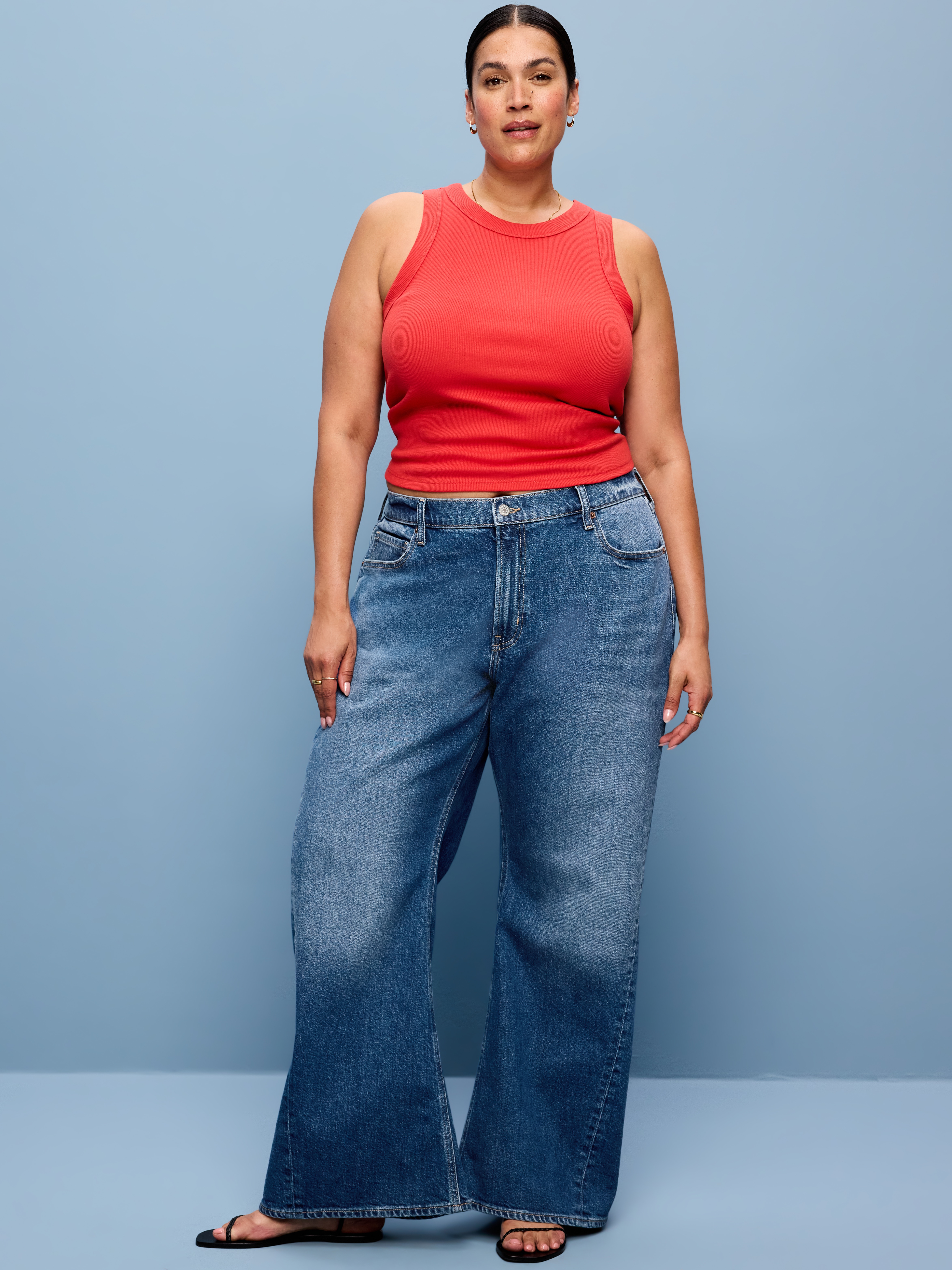 Mid-Rise Twisted-Seam Flare Jeans - Avery - 8
