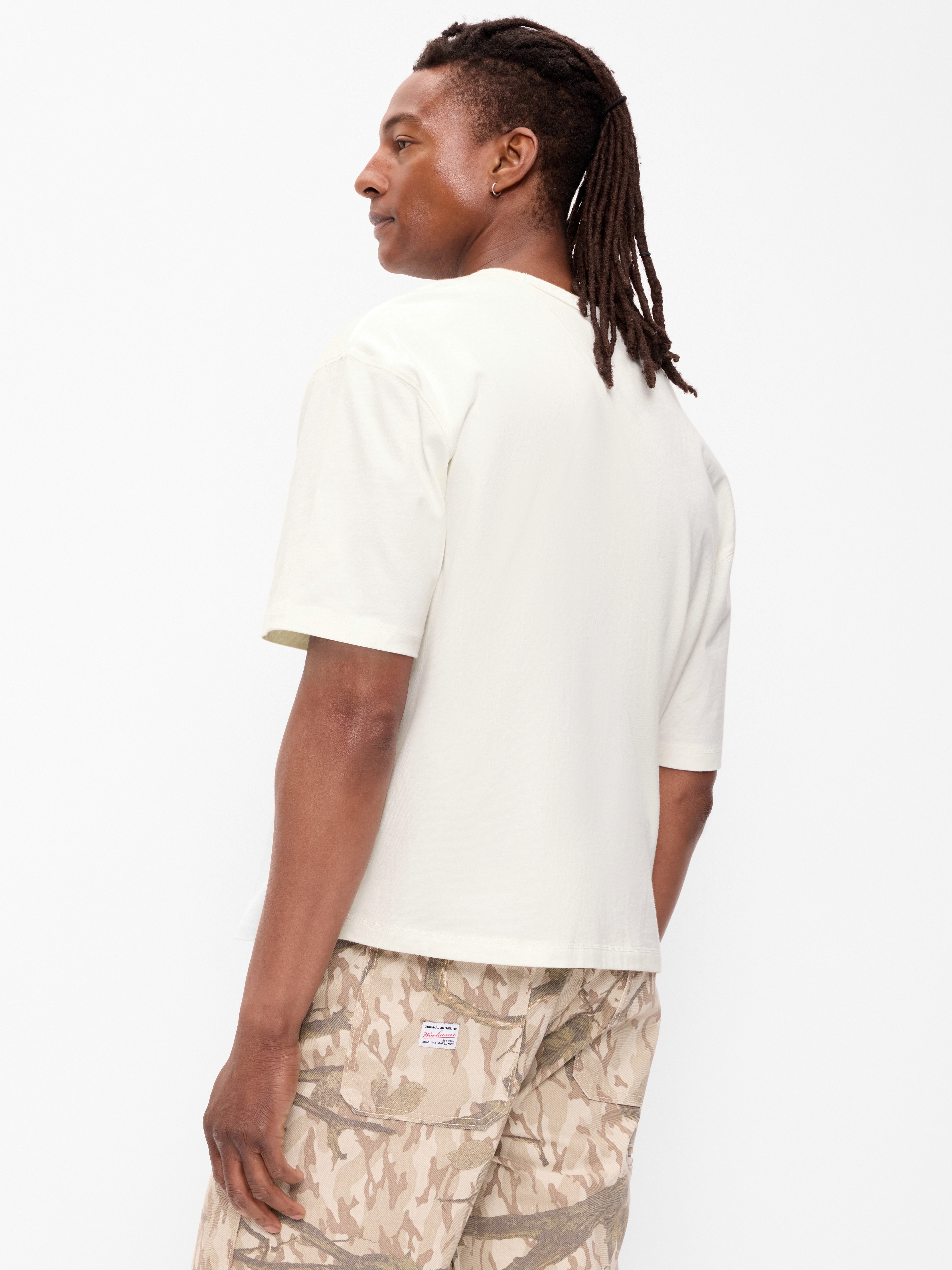 Garment-Dyed Heavyweight Cropped T-Shirt - Sea Salt - 2
