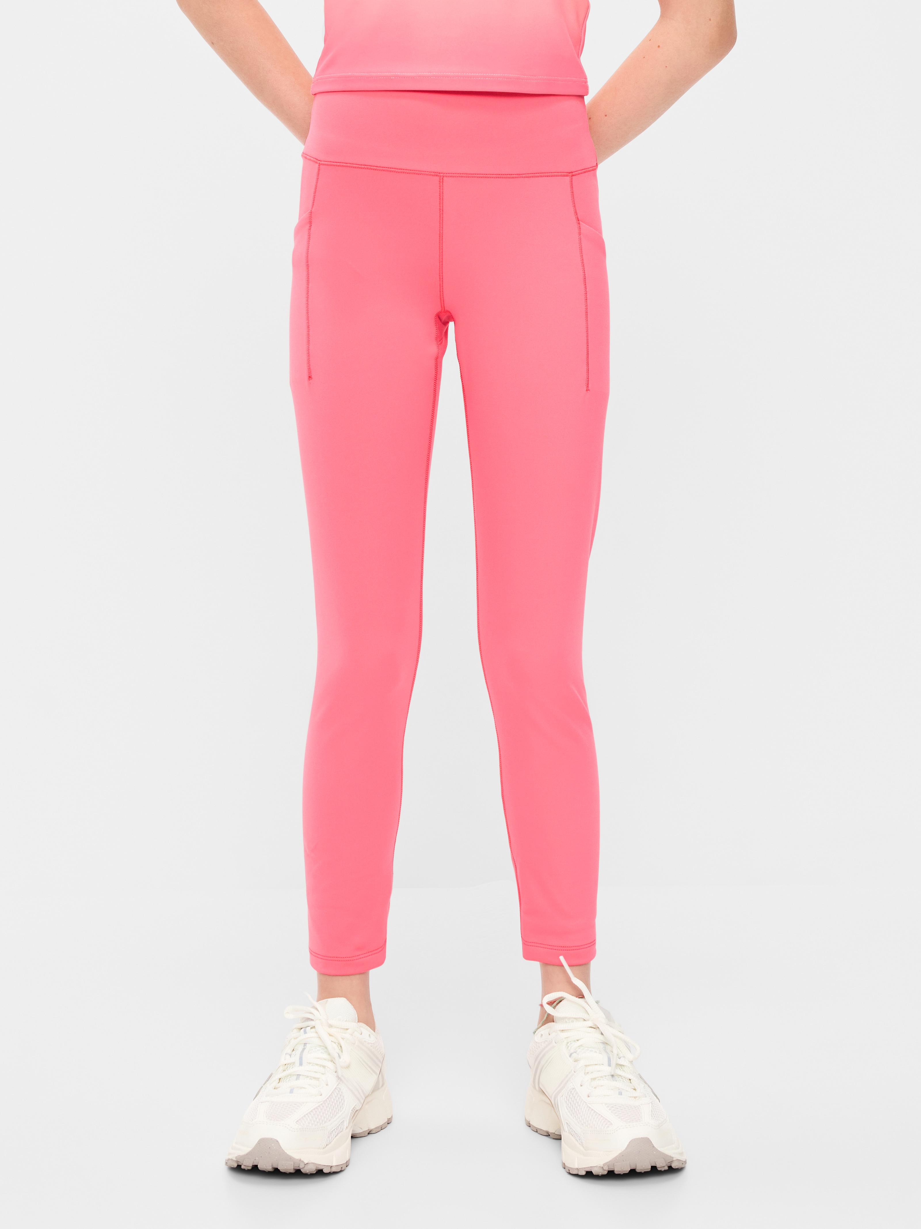 High-Waisted StudioSmooth 7/8 Leggings for Girls - Daylily - 1