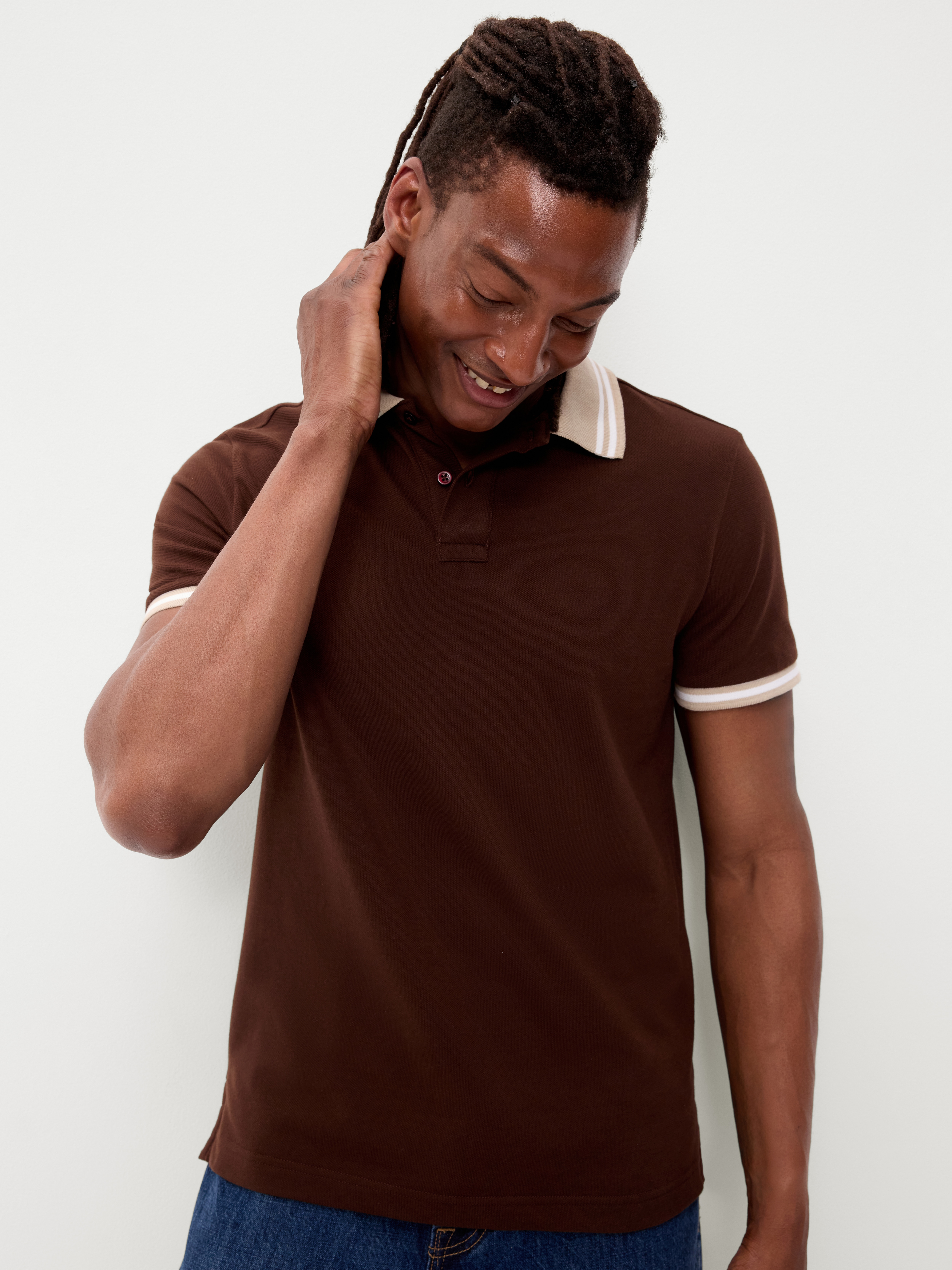 Built-In Flex Pro Polo for Men - Earthen - 3