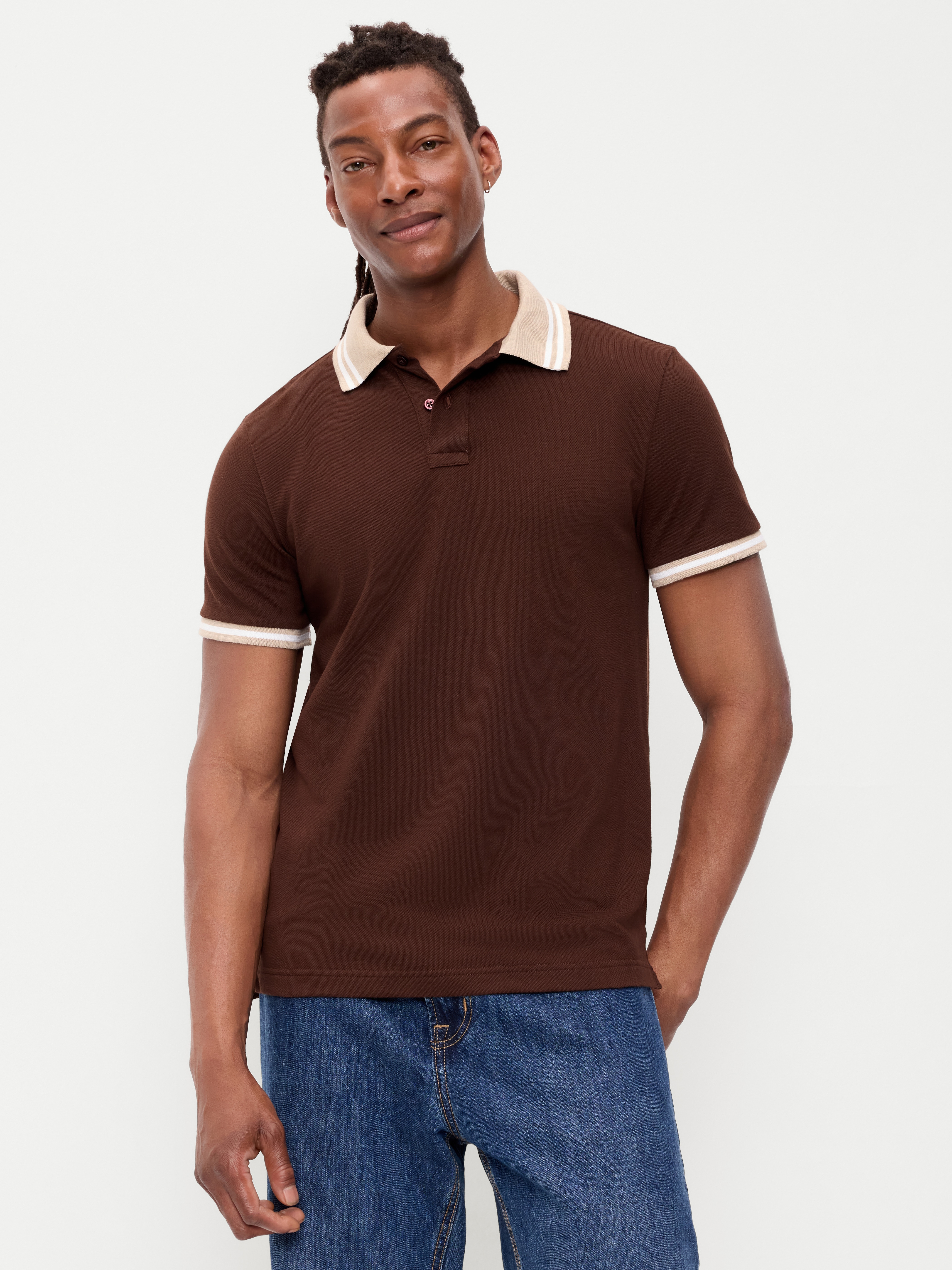 Built-In Flex Pro Polo for Men - Earthen - 1