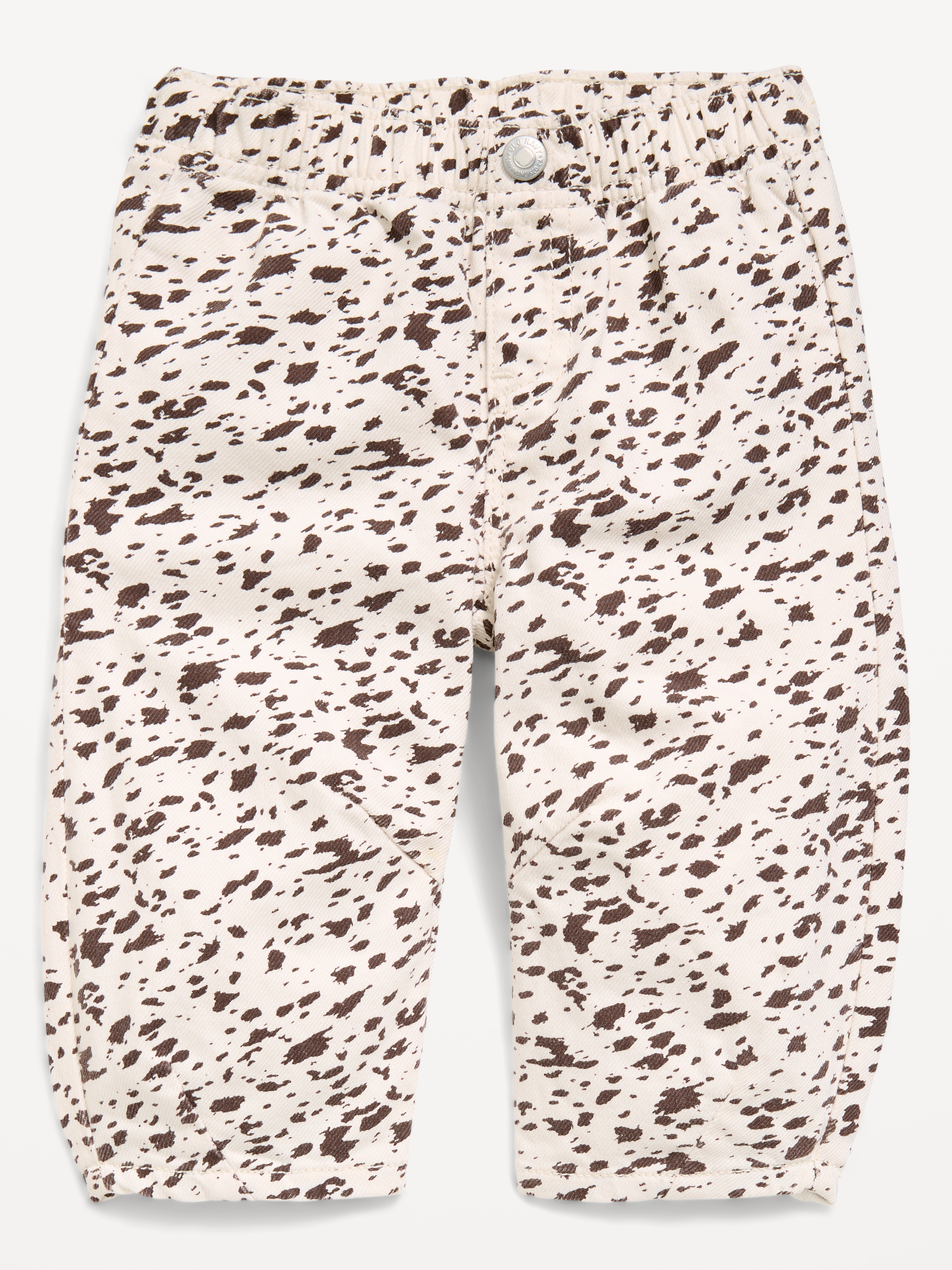 Super Baggy Heart-Pocket Barrel-Leg Jeans for Baby - Animal Print - 1
