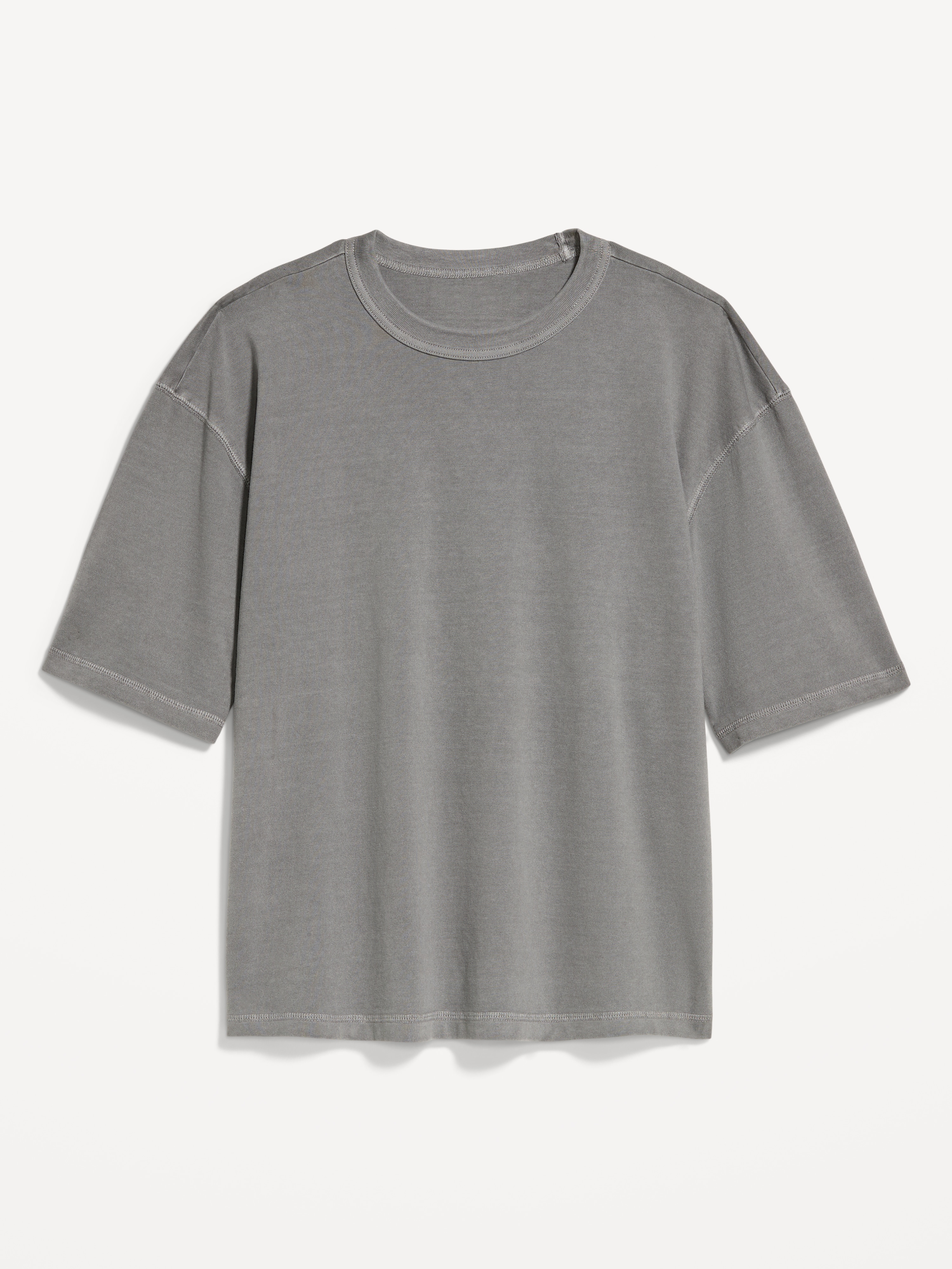 Garment-Dyed Heavyweight Cropped T-Shirt - Stainless Steel - 3