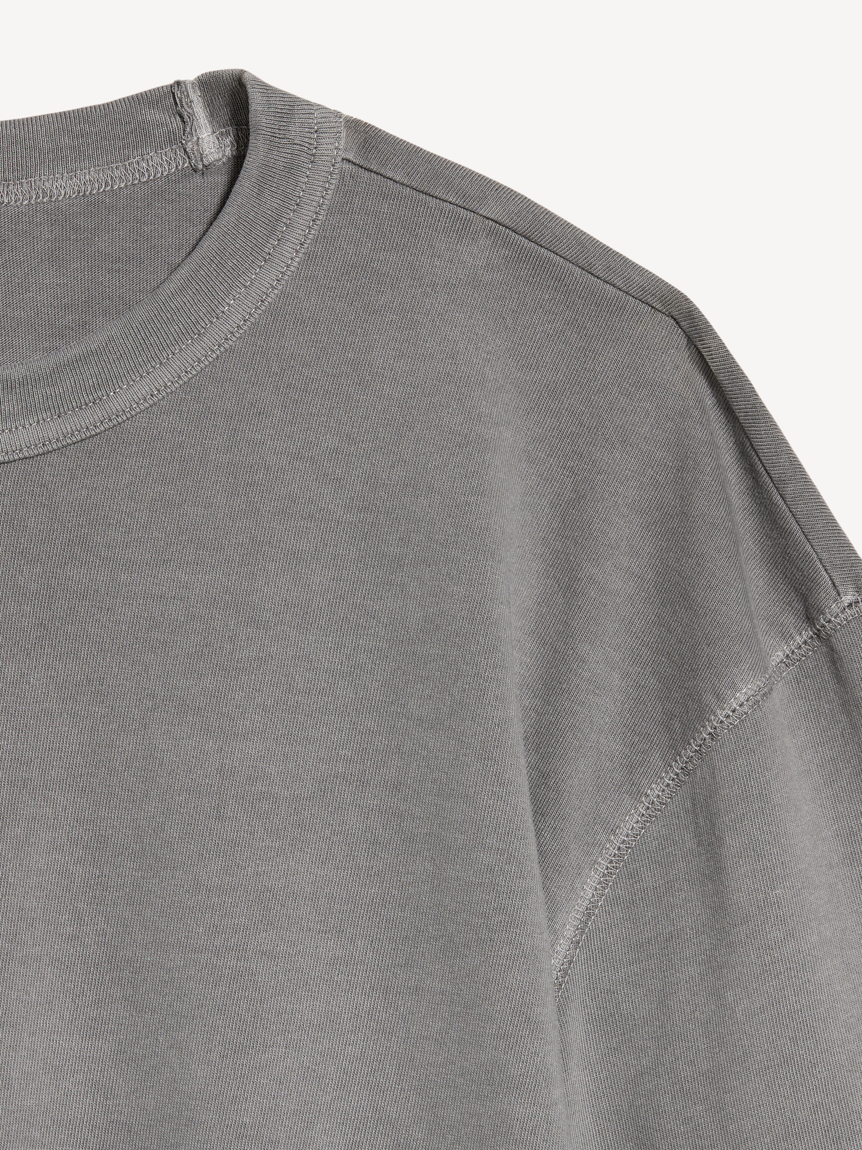 Garment-Dyed Heavyweight Cropped T-Shirt - Stainless Steel - 4