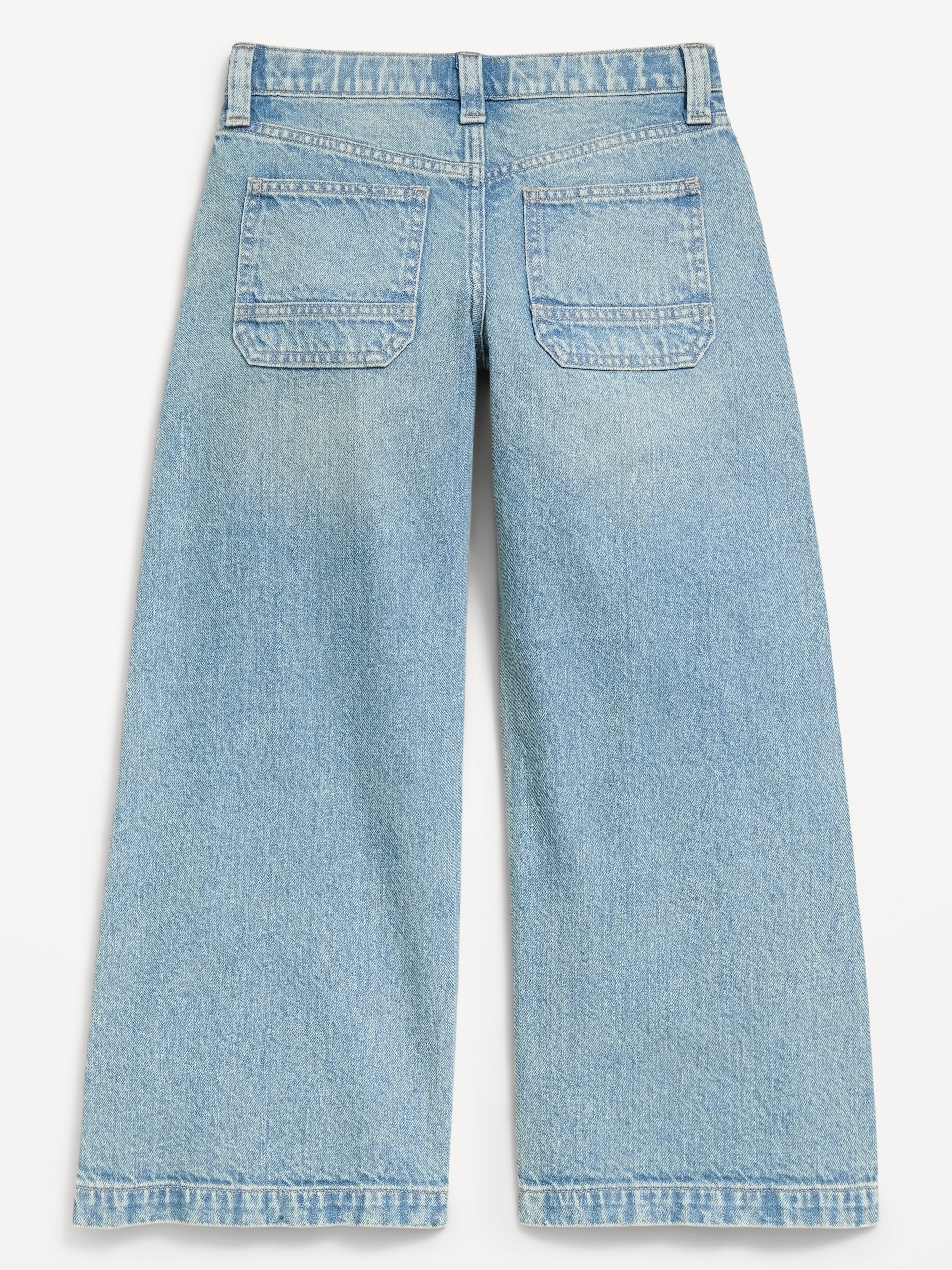 Low-Rise Super Baggy Wide-Leg Jeans for Girls - Light Wash - 3