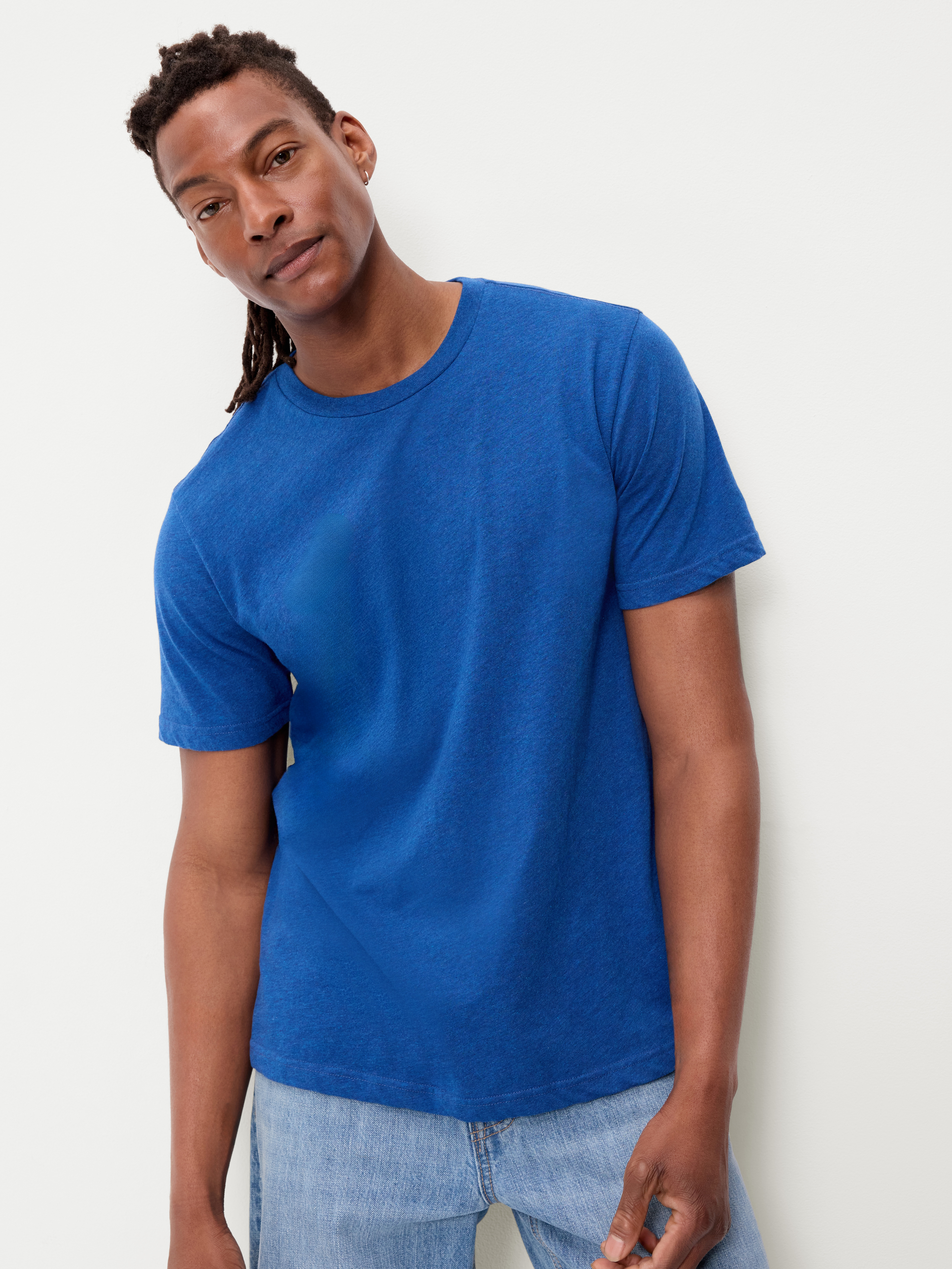 Soft-Washed Crew-Neck Short-Sleeve Tee - Pacific Blue - 3