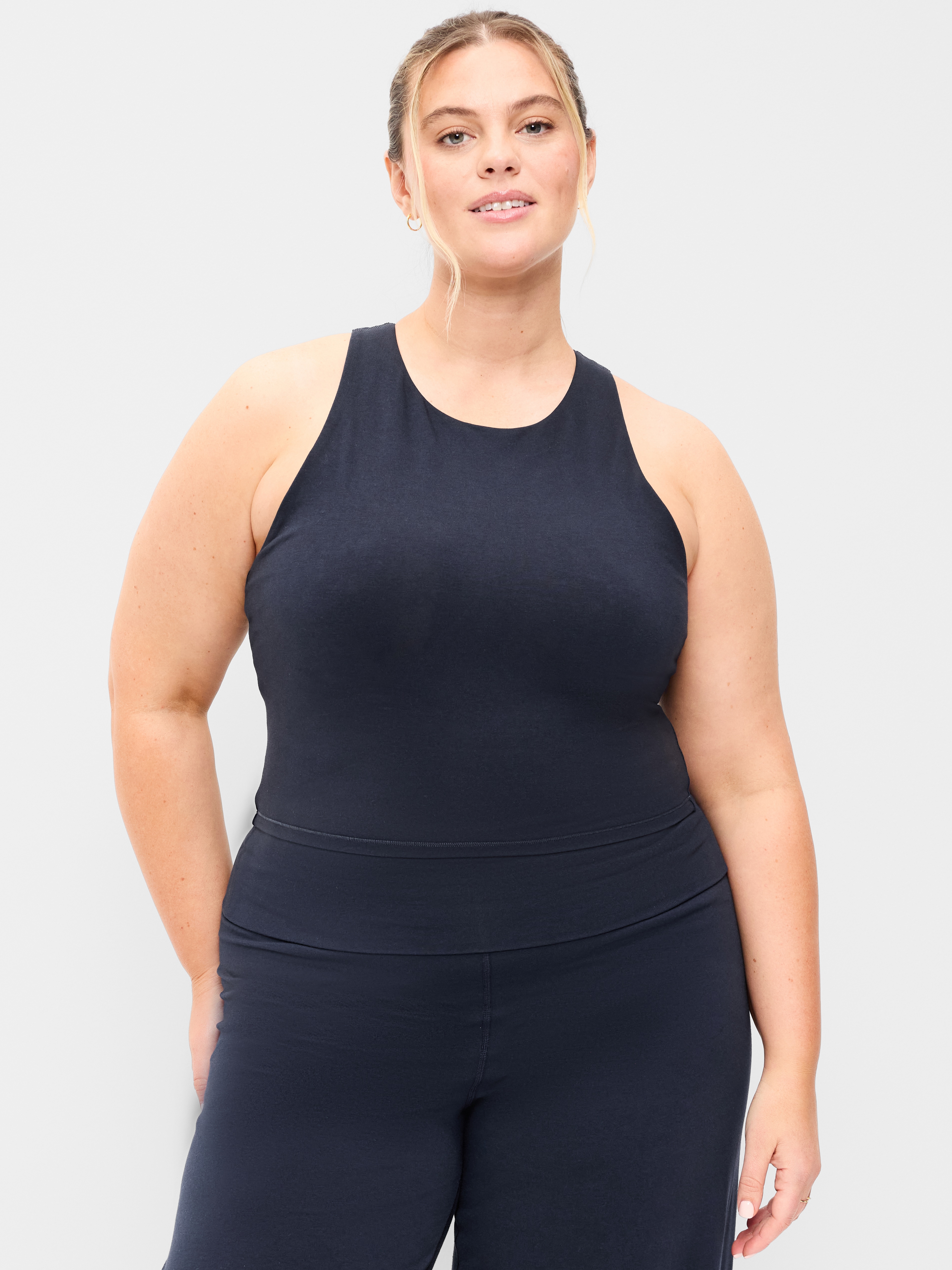 Light Support PowerChill High-Neck Racerback Sports Bra - In the Navy - 7