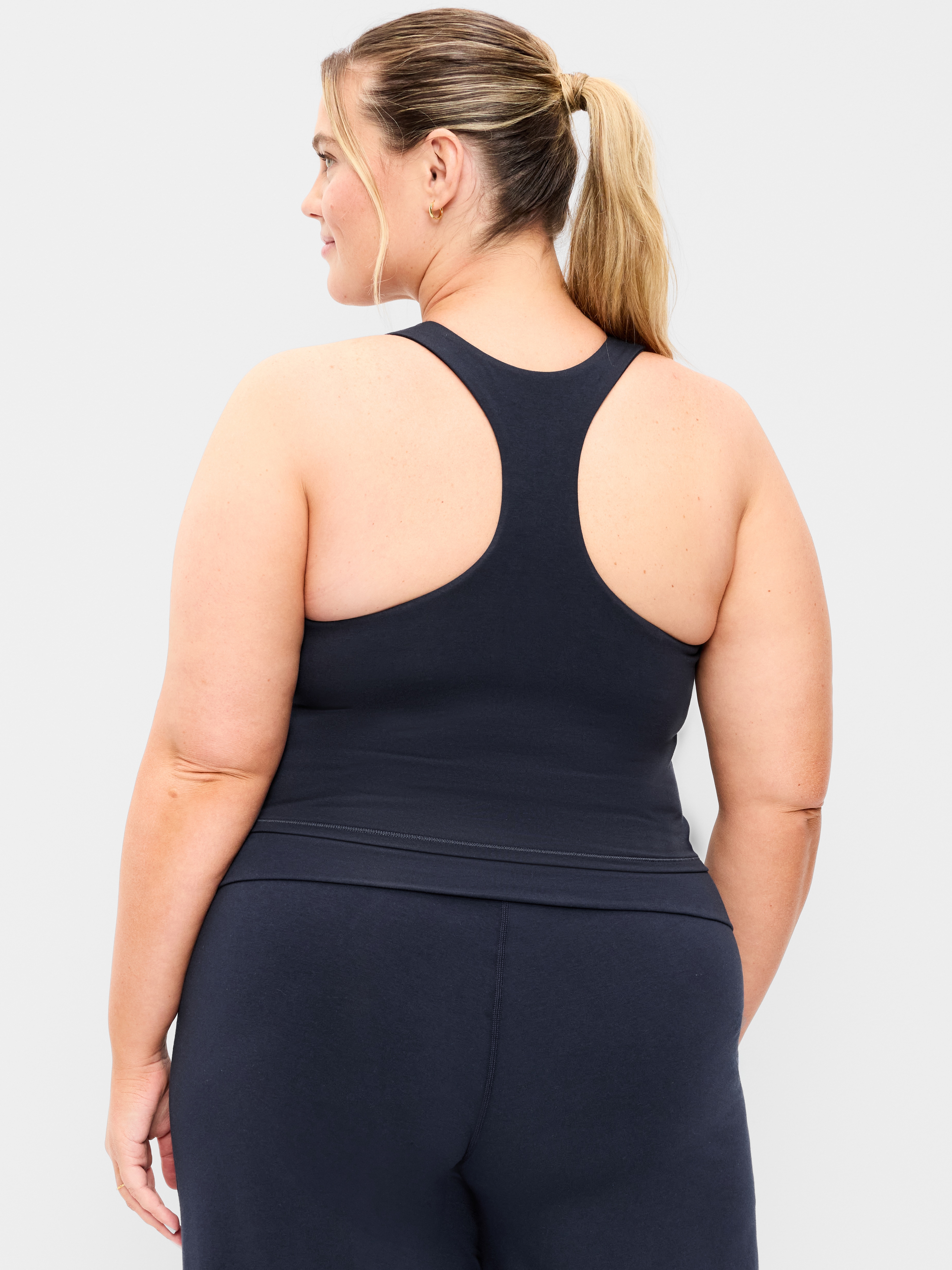 Light Support PowerChill High-Neck Racerback Sports Bra - In the Navy - 8