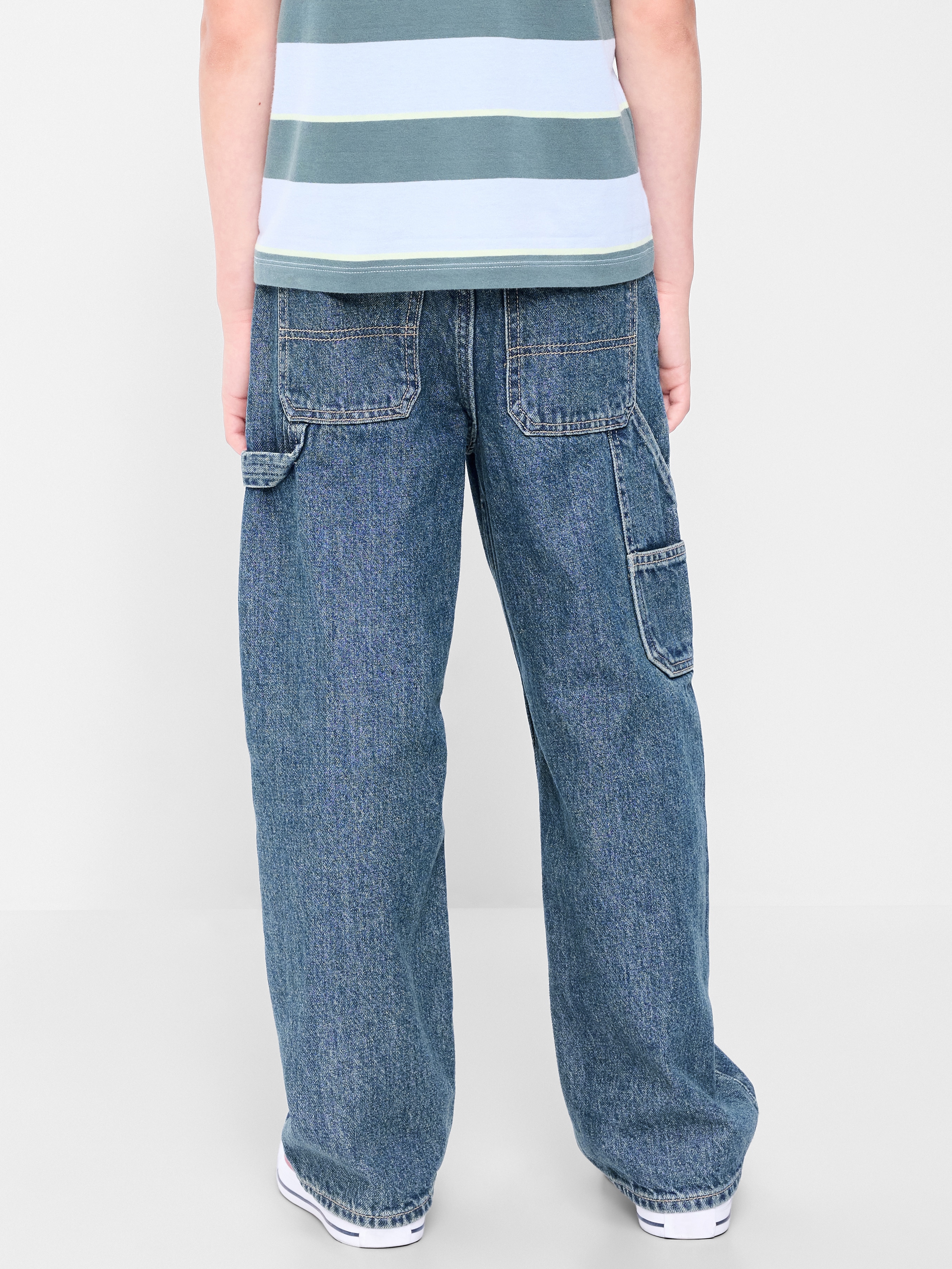 Baggy Non-Stretch Jeans for Boys - Dark Wash - 2