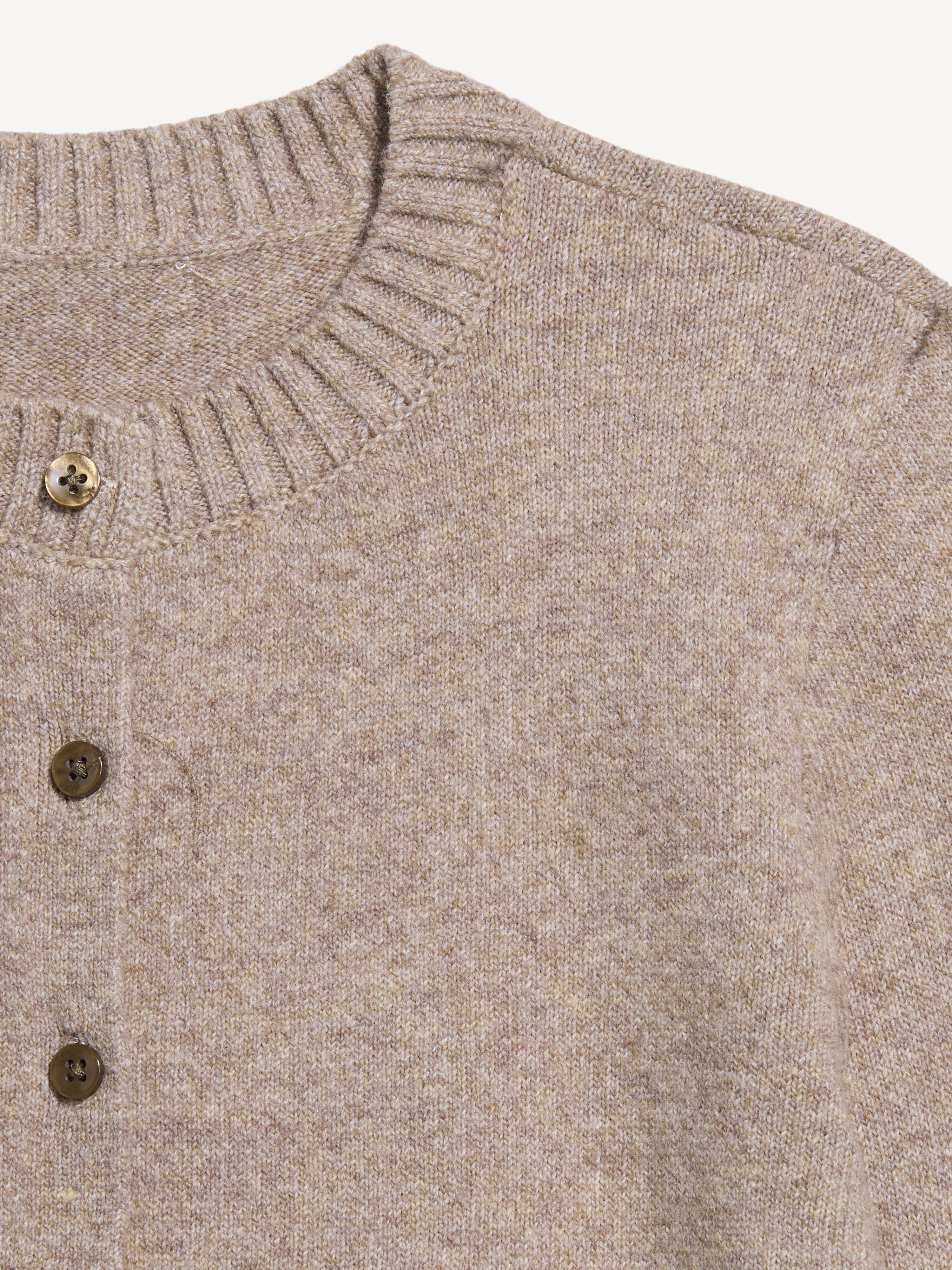 SoSoft Cropped Crew-Neck Cardigan - Mushroom - 5