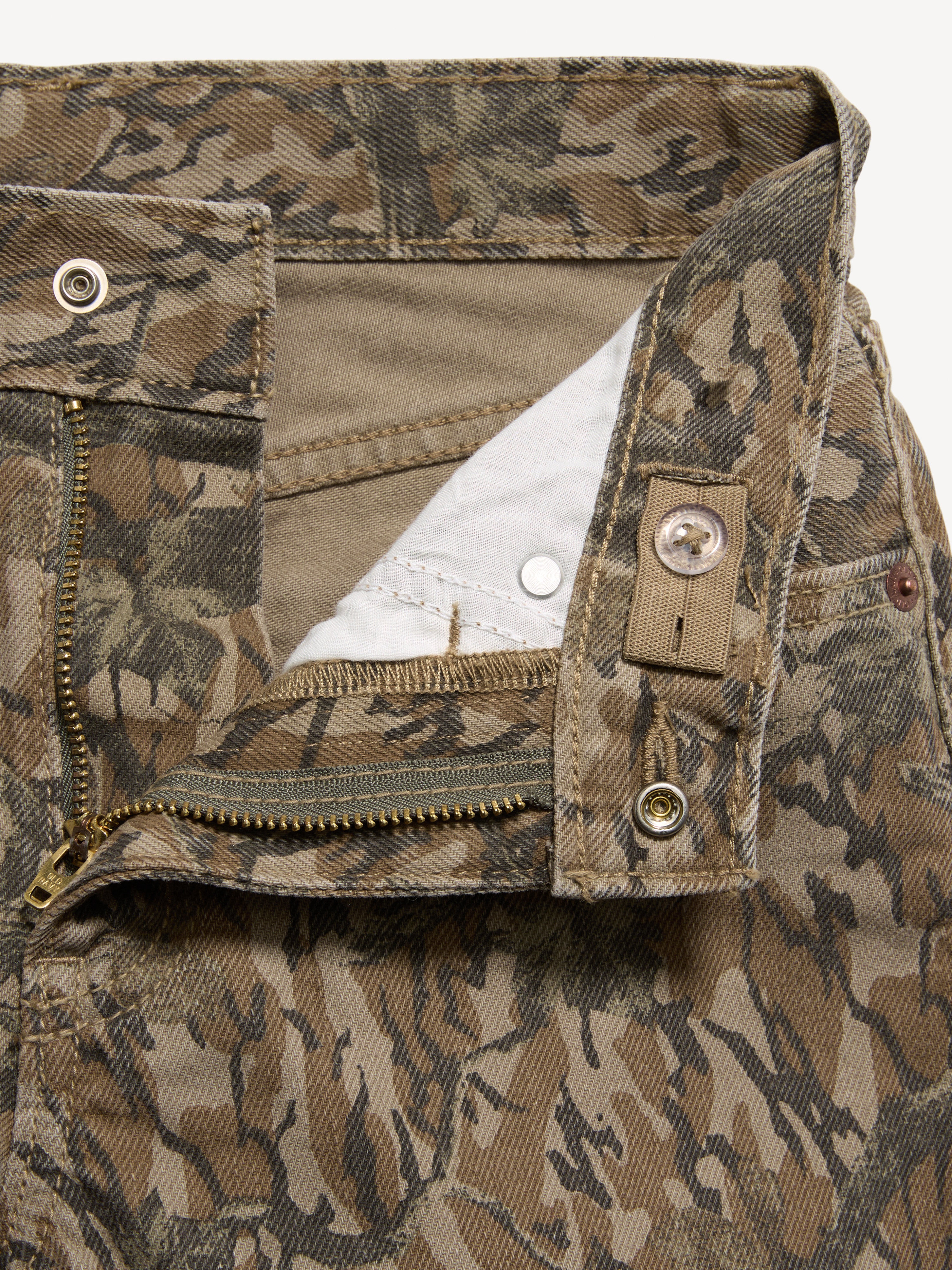 Super Baggy Jeans for Boys - Green Tree Camo - 3