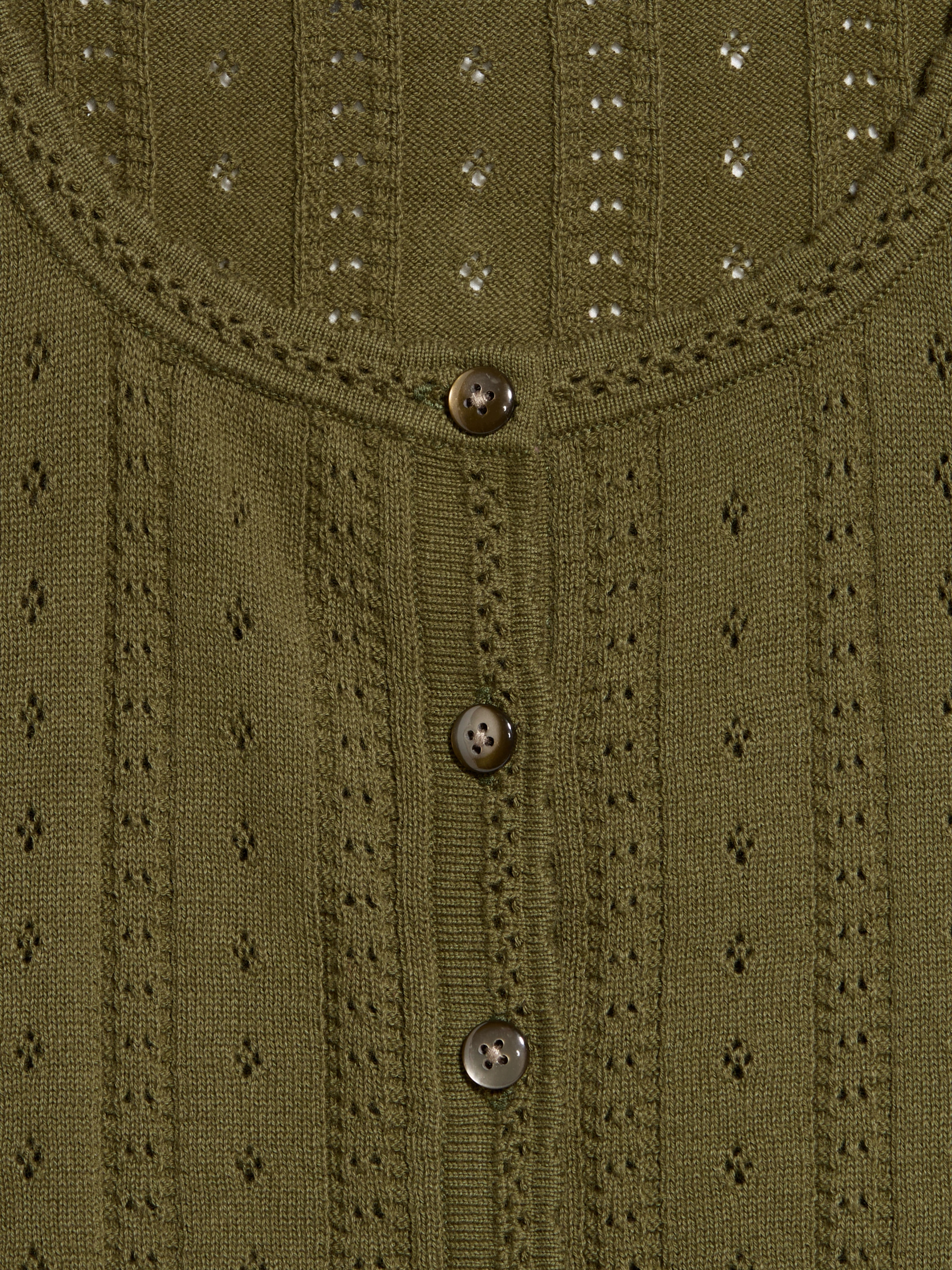 Seaside Cotton Short-Sleeve Button-Down Sweater - Hearthwood - 6