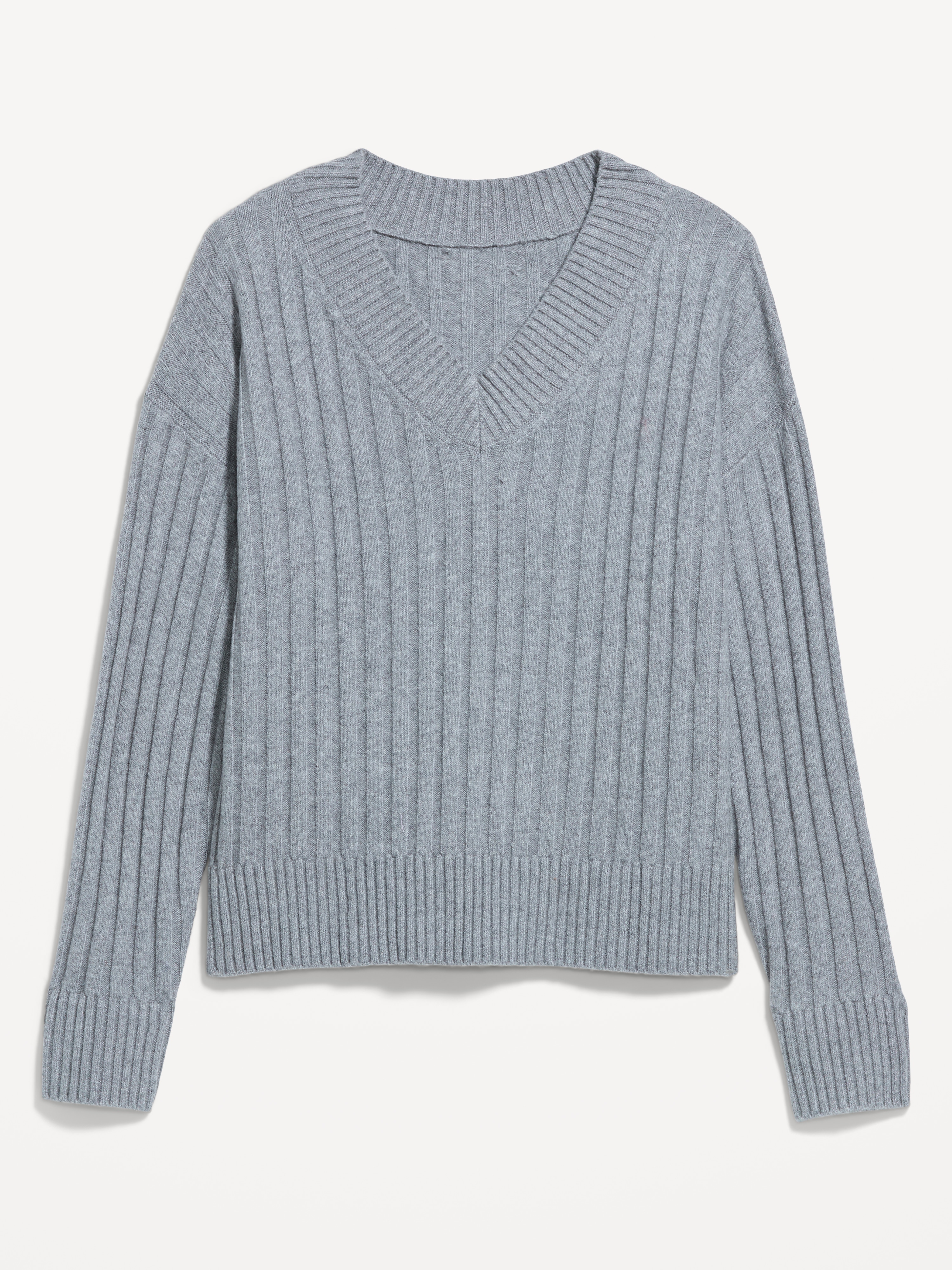 SoSoft V-Neck Sweater - Heather Gray - 4