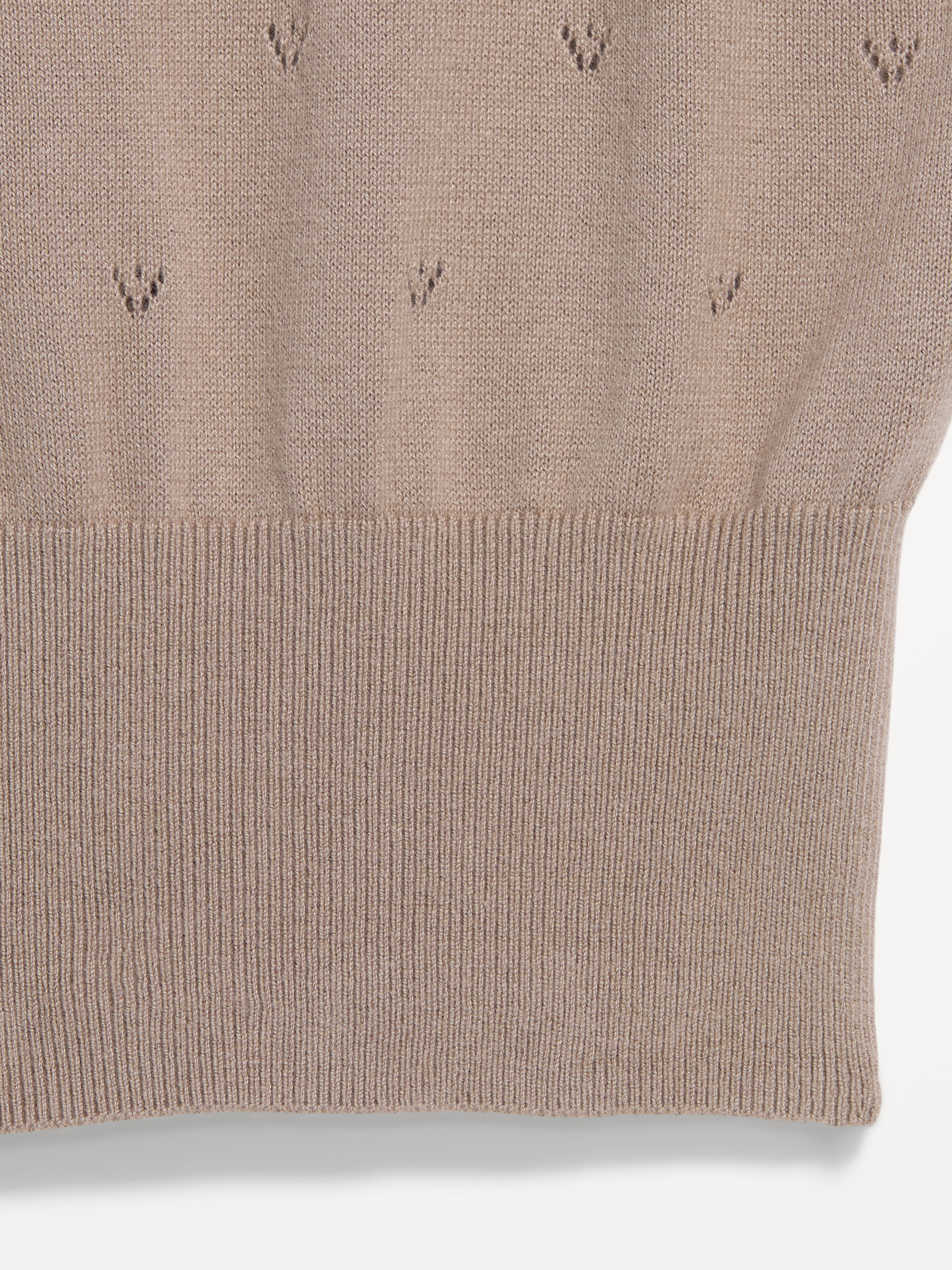 SoSoft Cotton Tie-Front Pointelle Tank Top - Chocolate Malt - 6