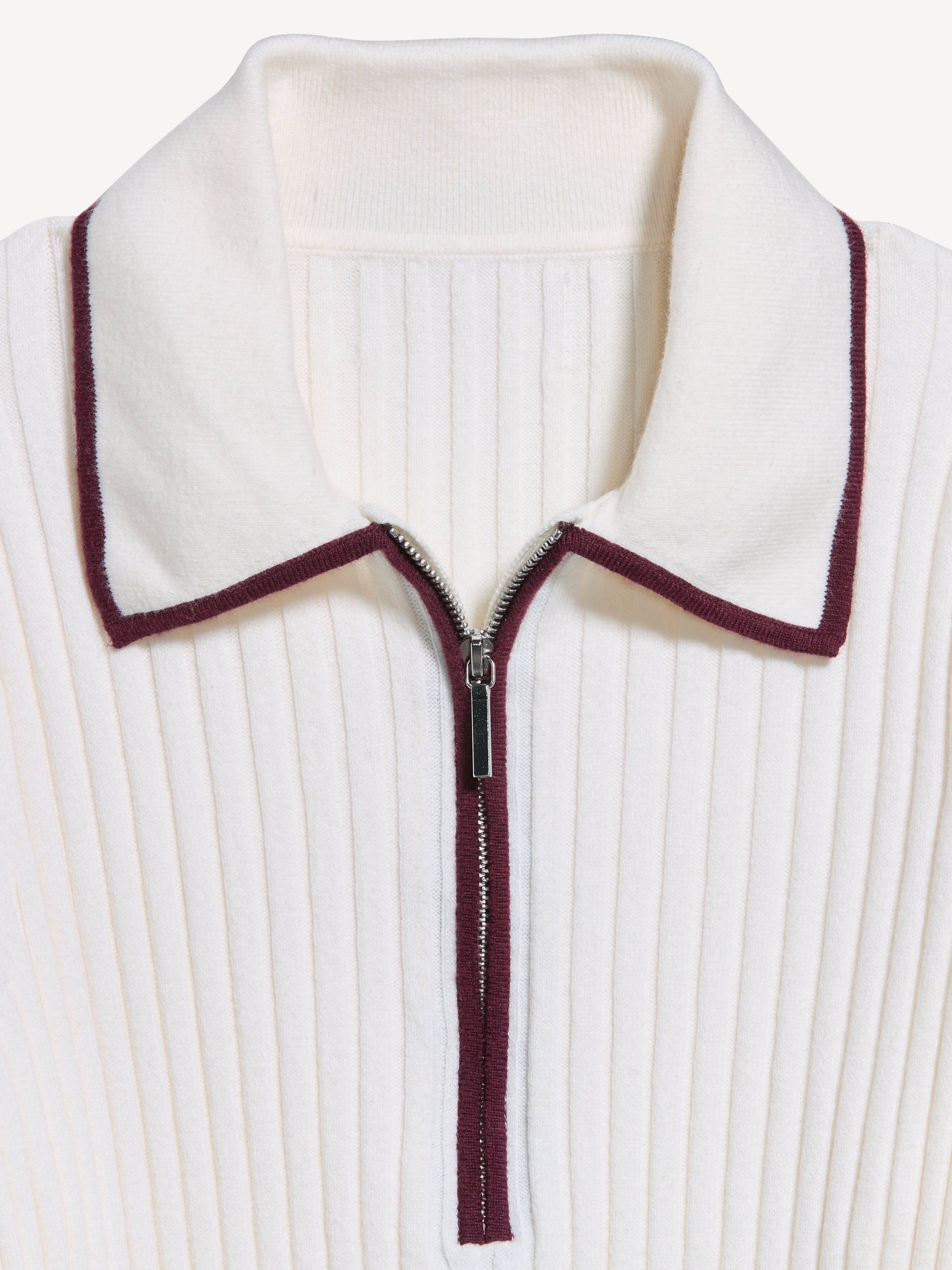 Long-Sleeve Half-Zip Top - Creme De La Creme - 5