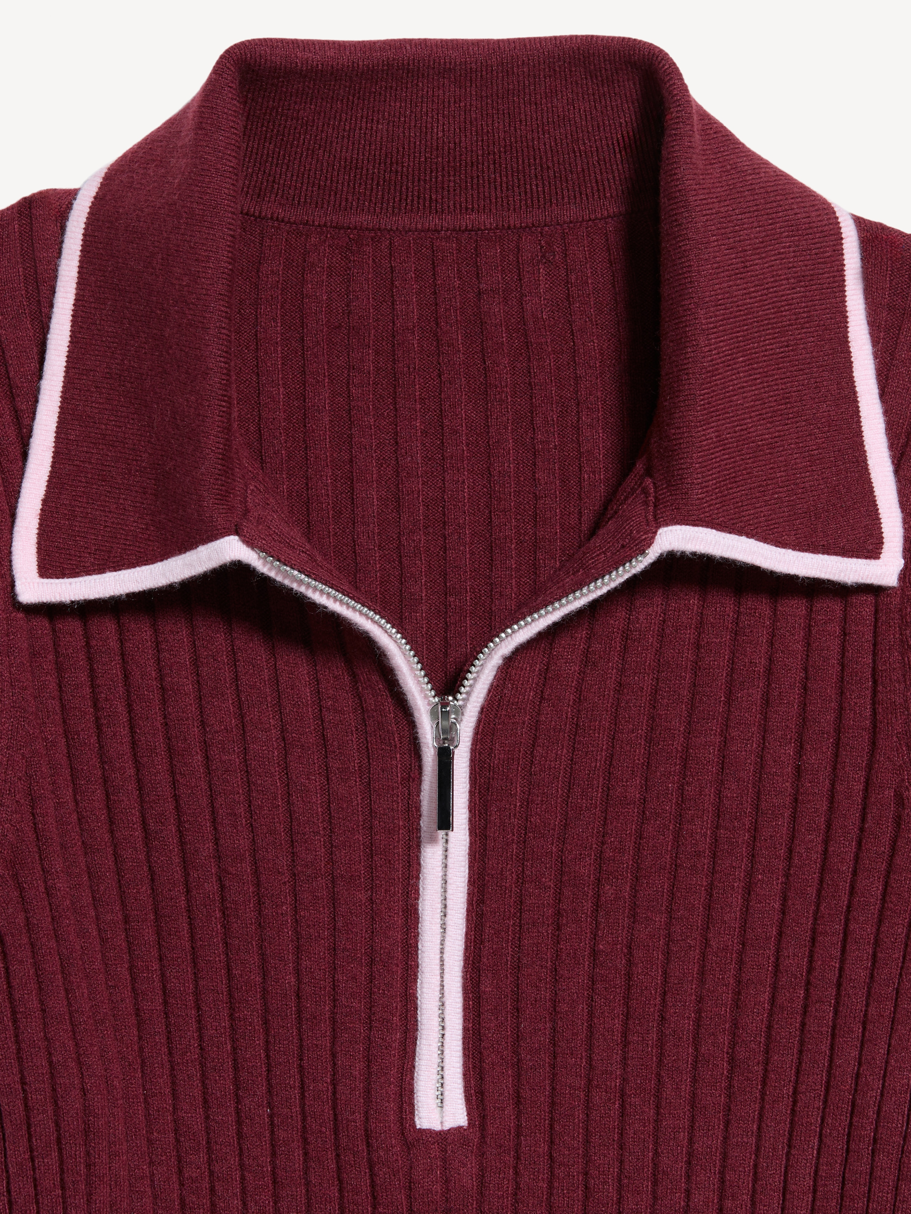 Long-Sleeve Half-Zip Top - Red Lacquer - 5