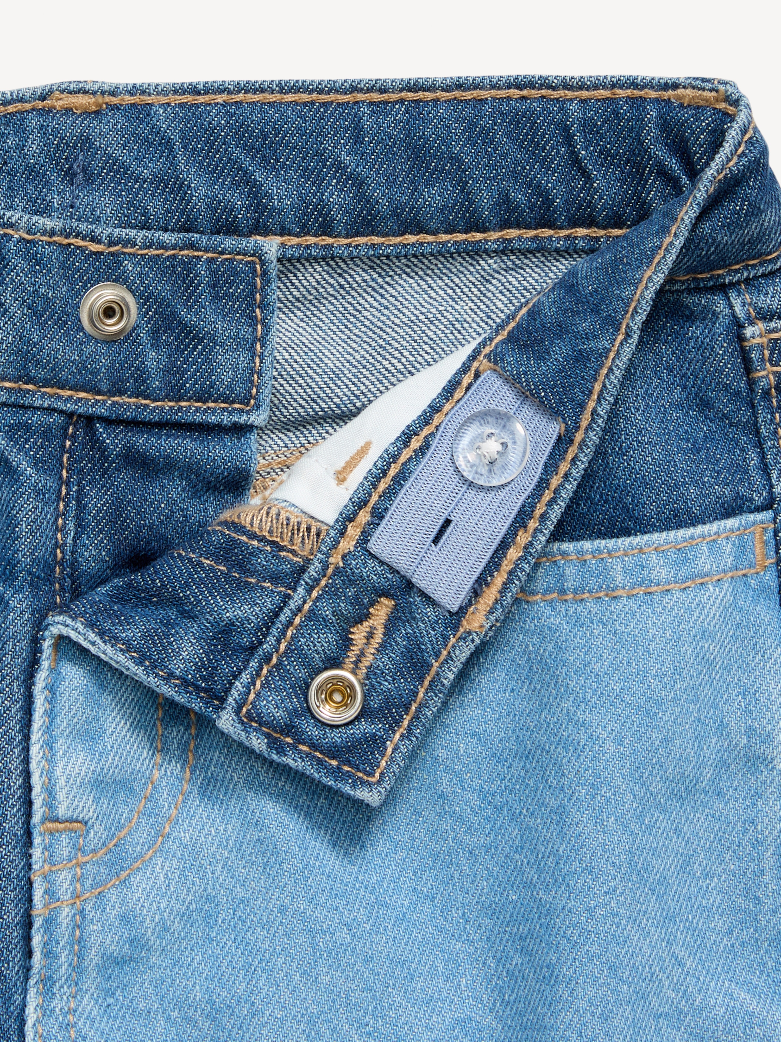 Super Baggy Patched Jeans for Toddler Boys - Blues - 5