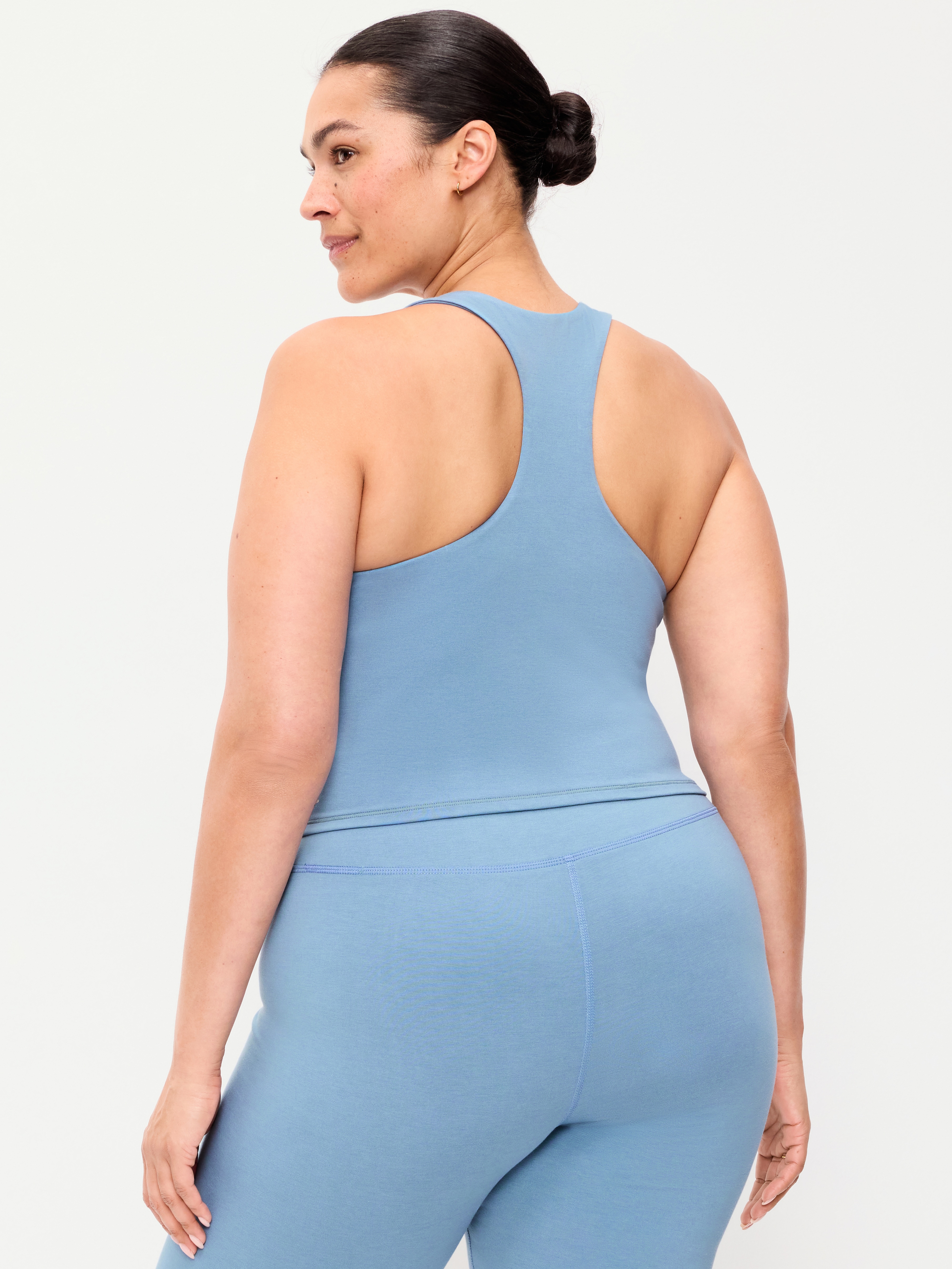 Light Support PowerChill High-Neck Racerback Sports Bra - Naturalist Blue - 7