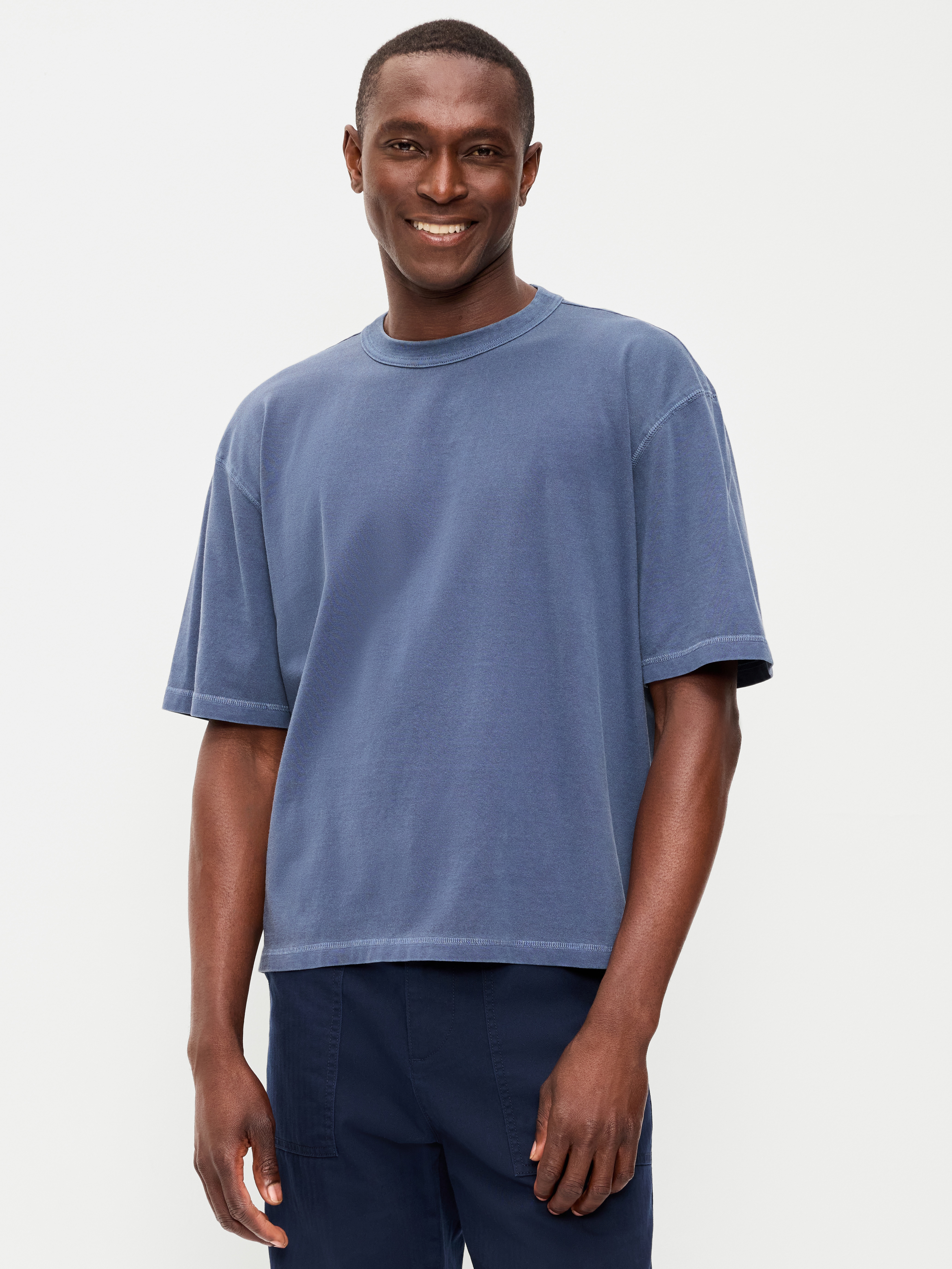 Garment-Dyed Heavyweight Cropped T-Shirt - Night Life - 1